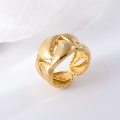 Delicate Hollow Design Stainless Steel Ring for Women | G00133-JinBaoJewerly