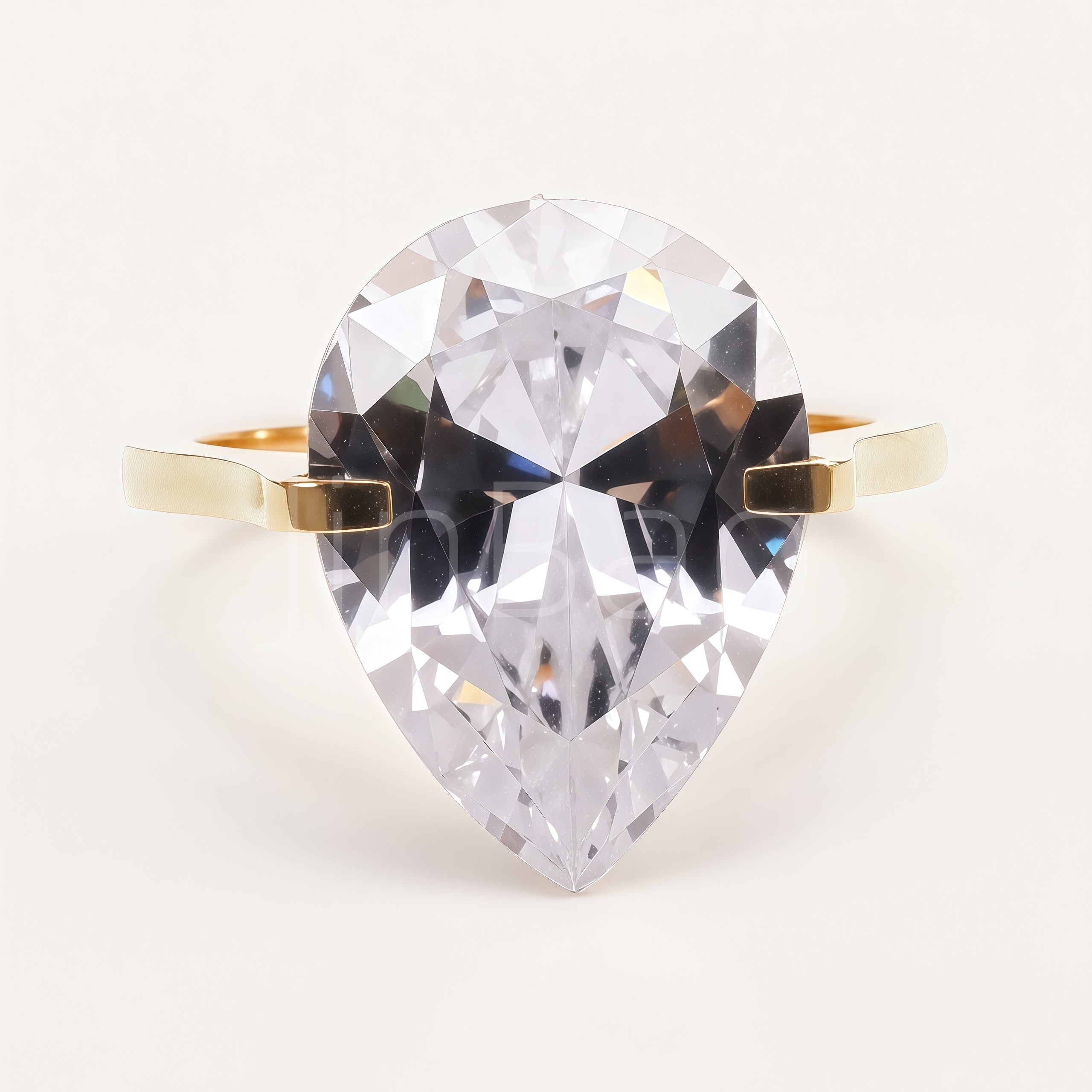 Large Heart Cut CZ Solitaire Statement Women's Ring | E0049