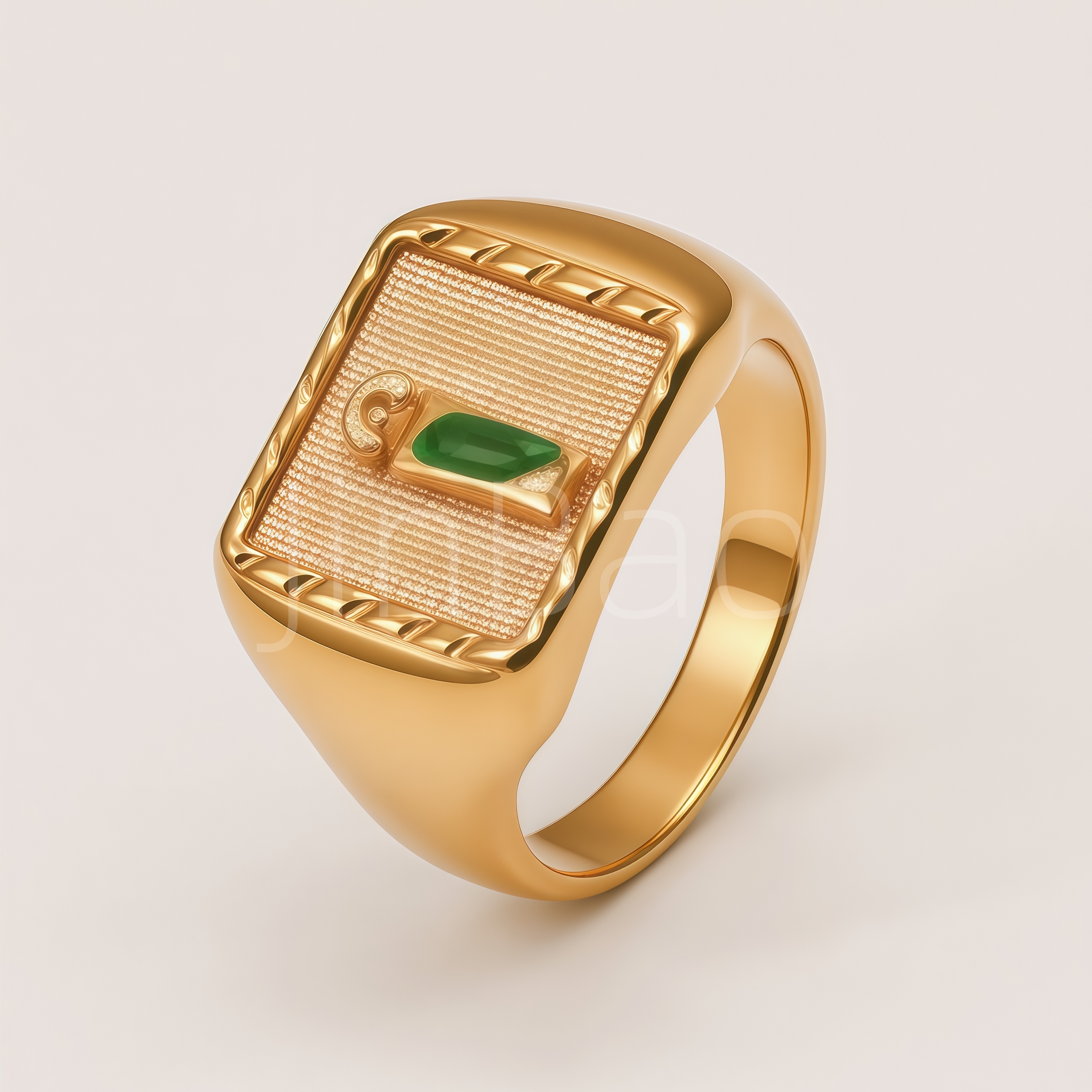 8-Piece Religious Icon Men Signet Ring | D0506