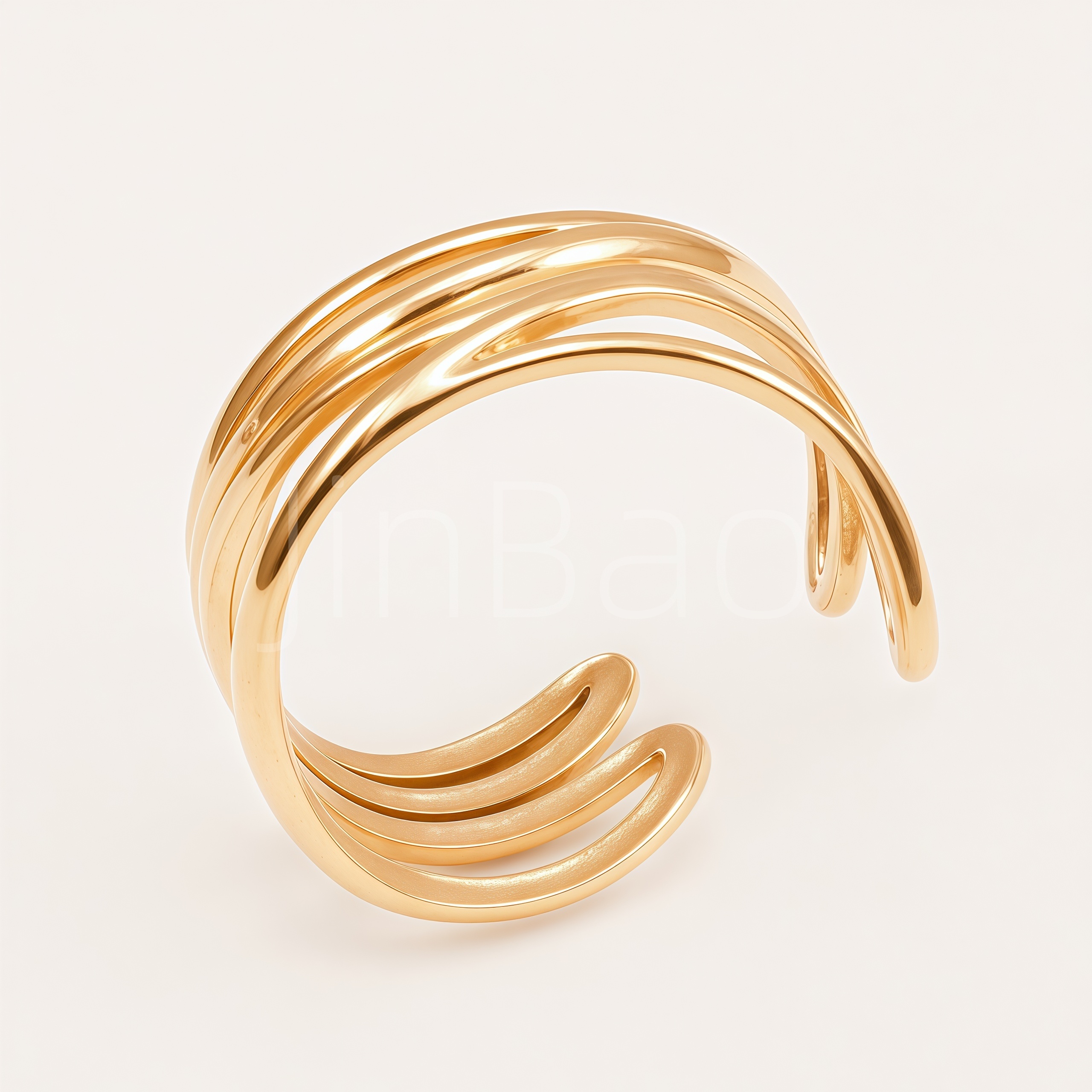 Assorted Abstract Organic Fluid Women Ring Set