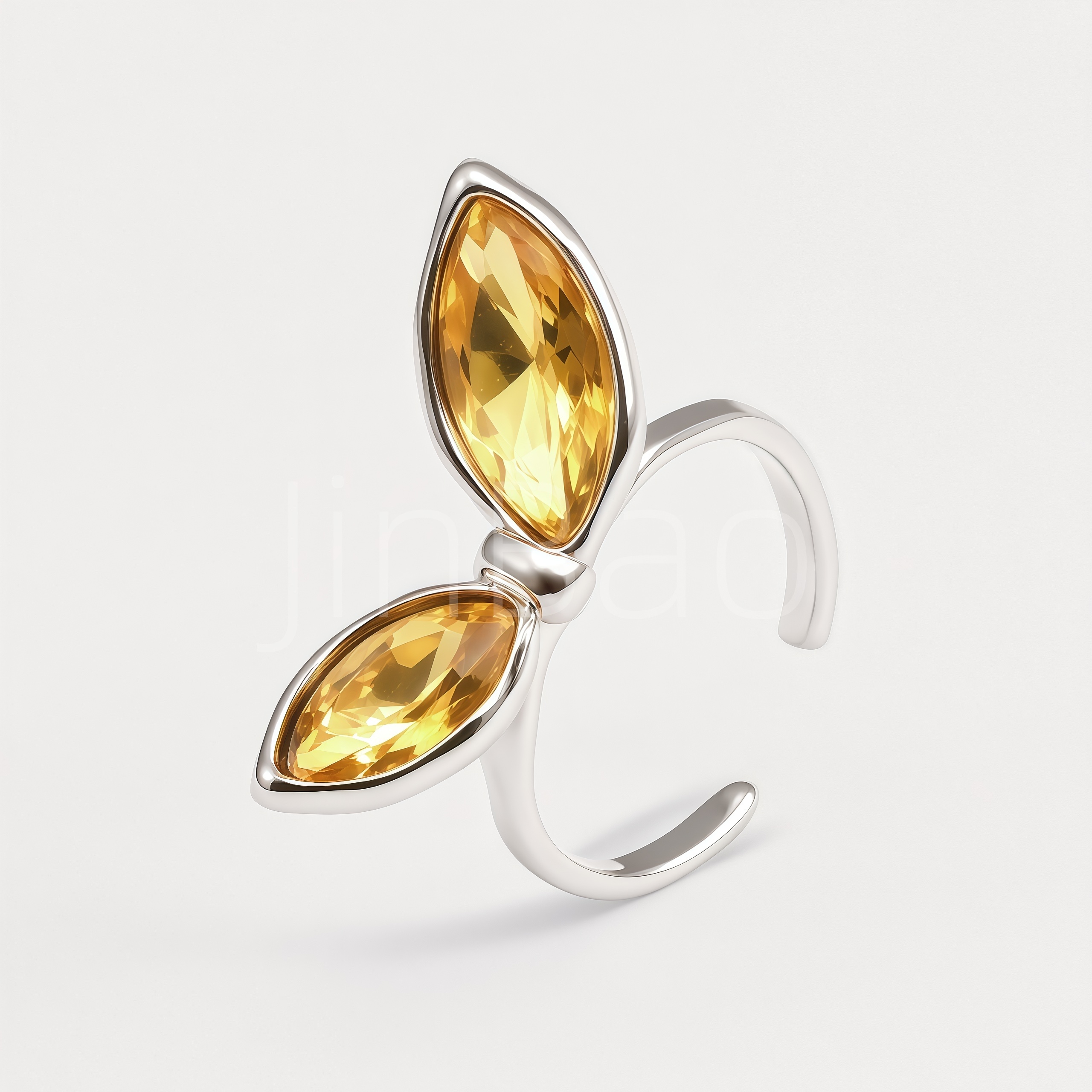 Cute Butterfly Bow Stainless Steel Women Open Finger Ring | 