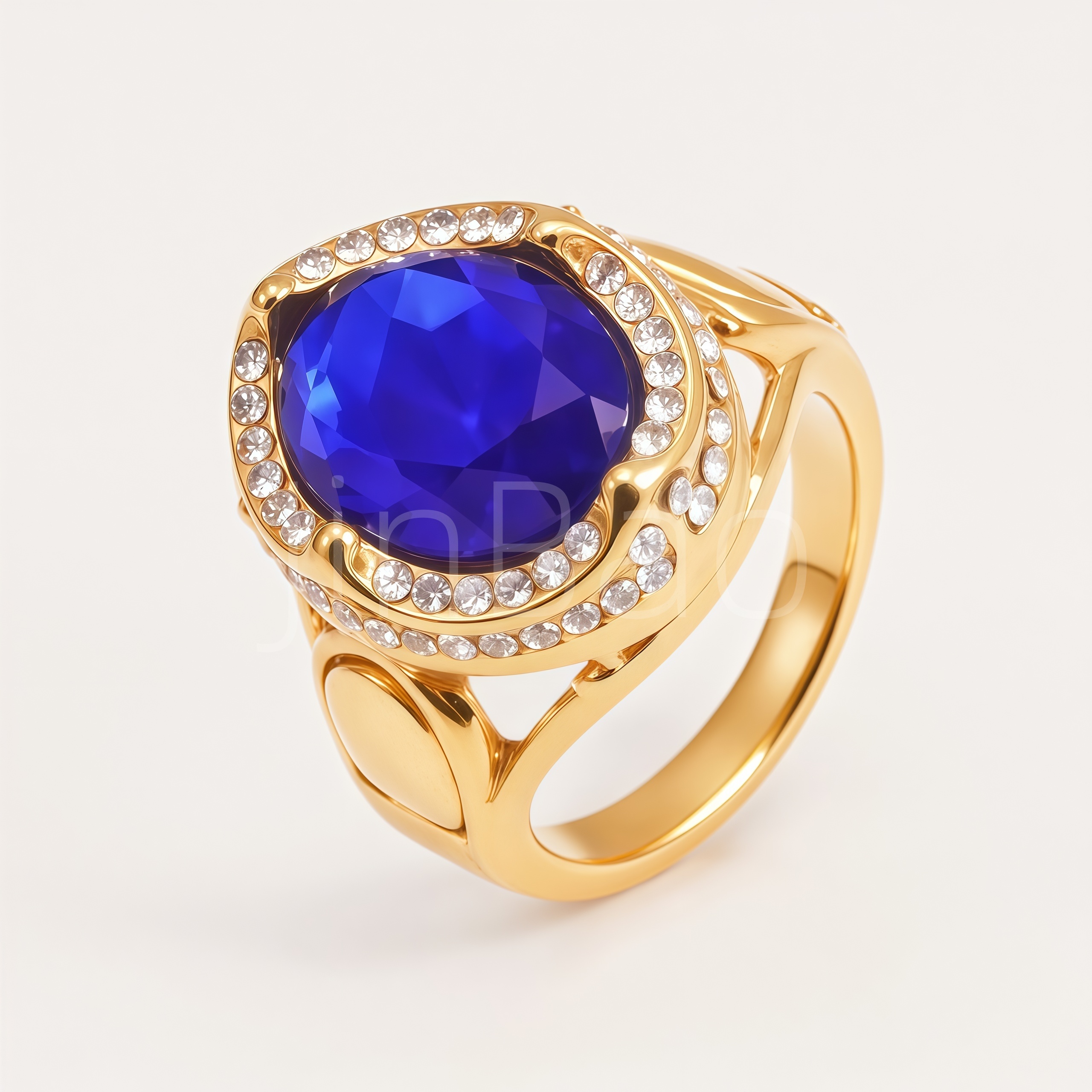 Vintage Blue Gem Stone Men Ring | B259