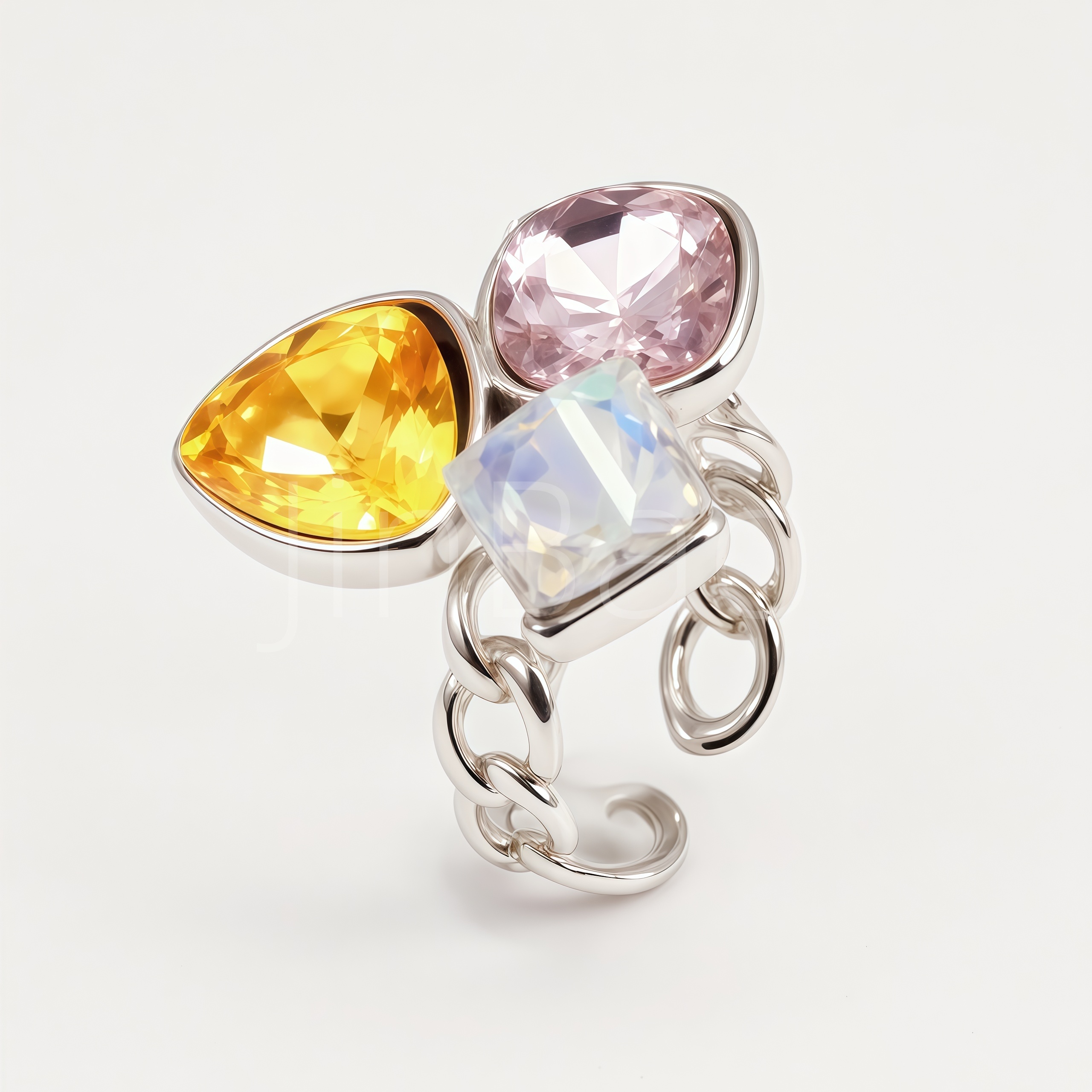Light Luxury Multi-Cut Colorful Gem Women Ring Set