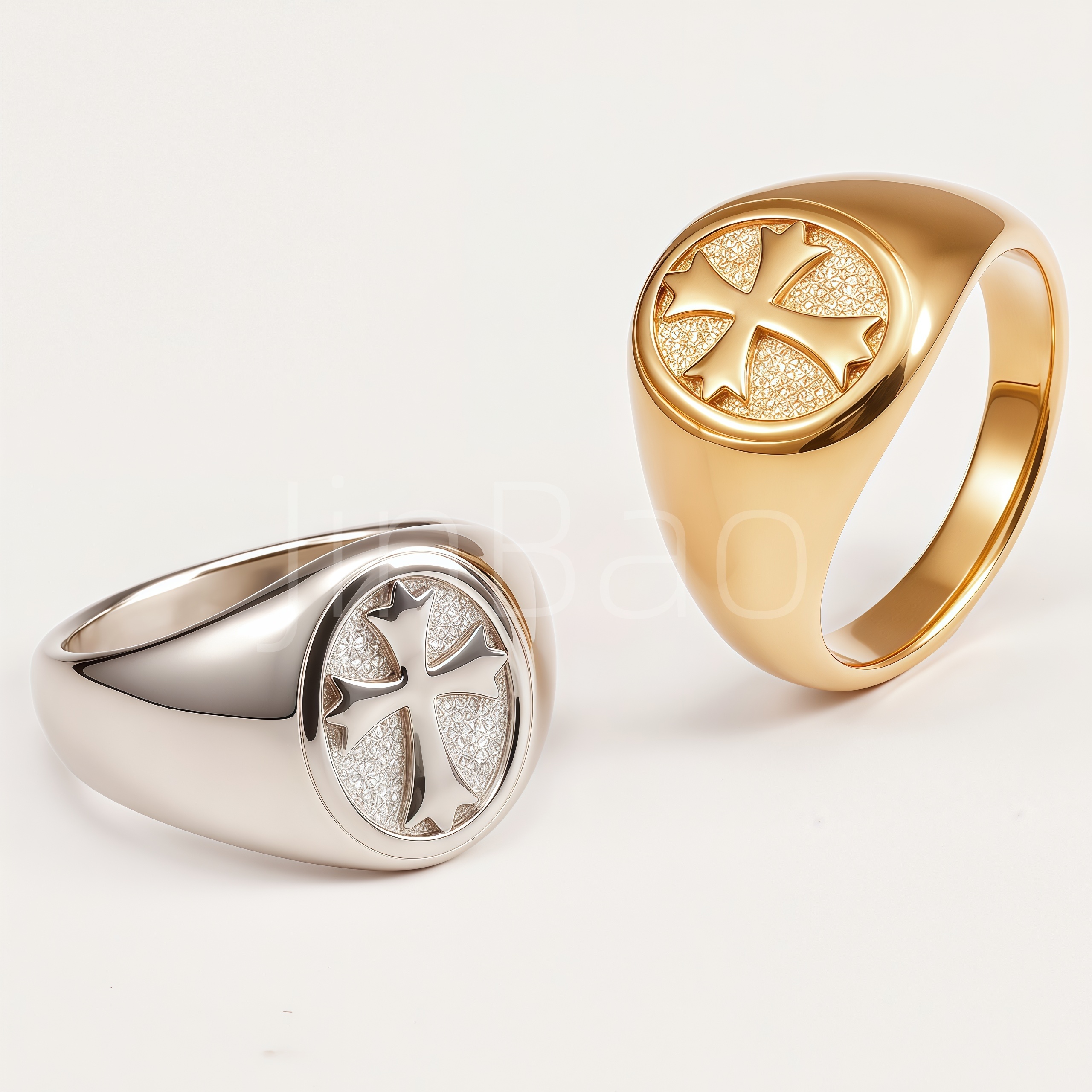 Vintage Knight Templar Cross Stainless Steel Men Ring | D0501
