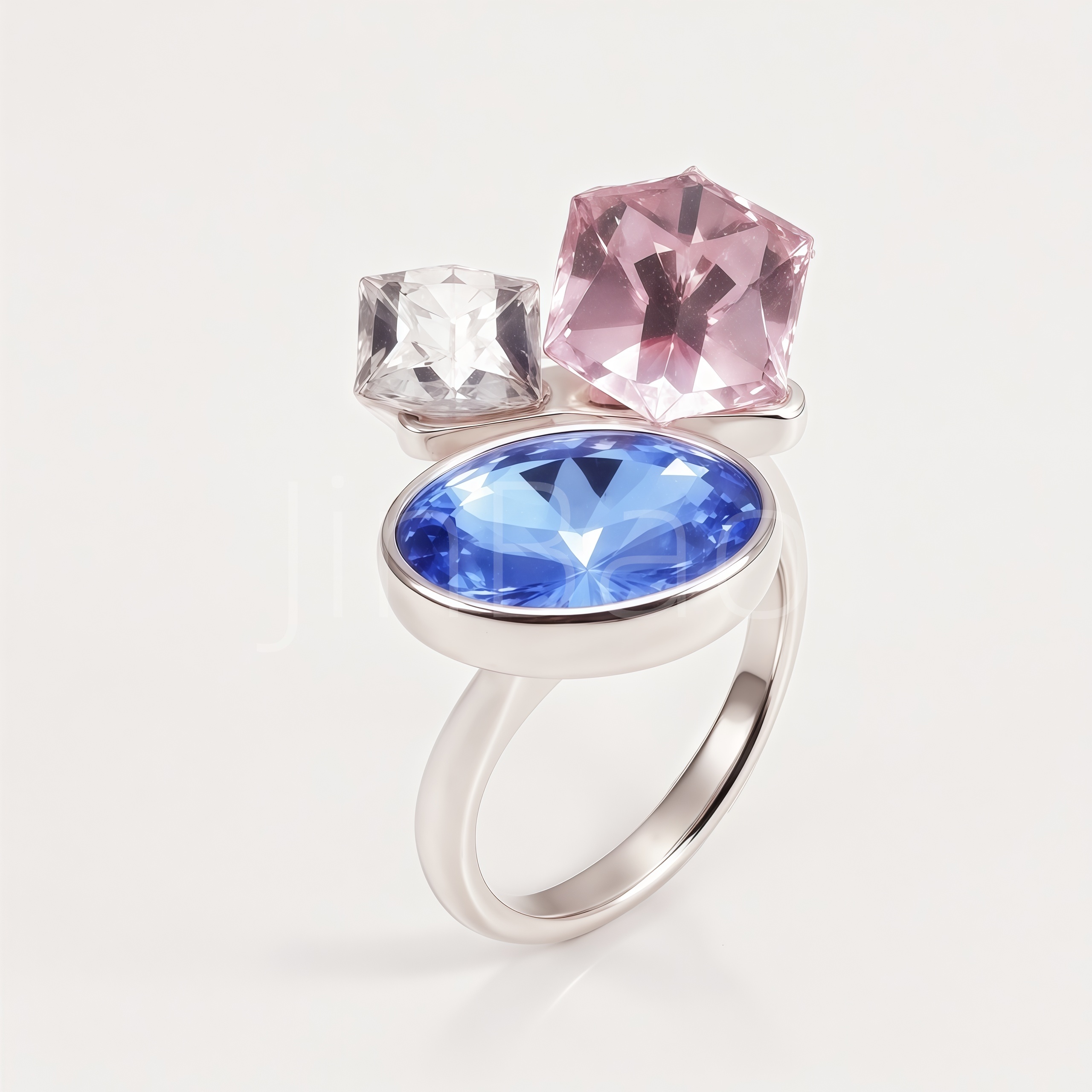 Light Luxury Multi-Cut Colorful Gem Women Ring Set