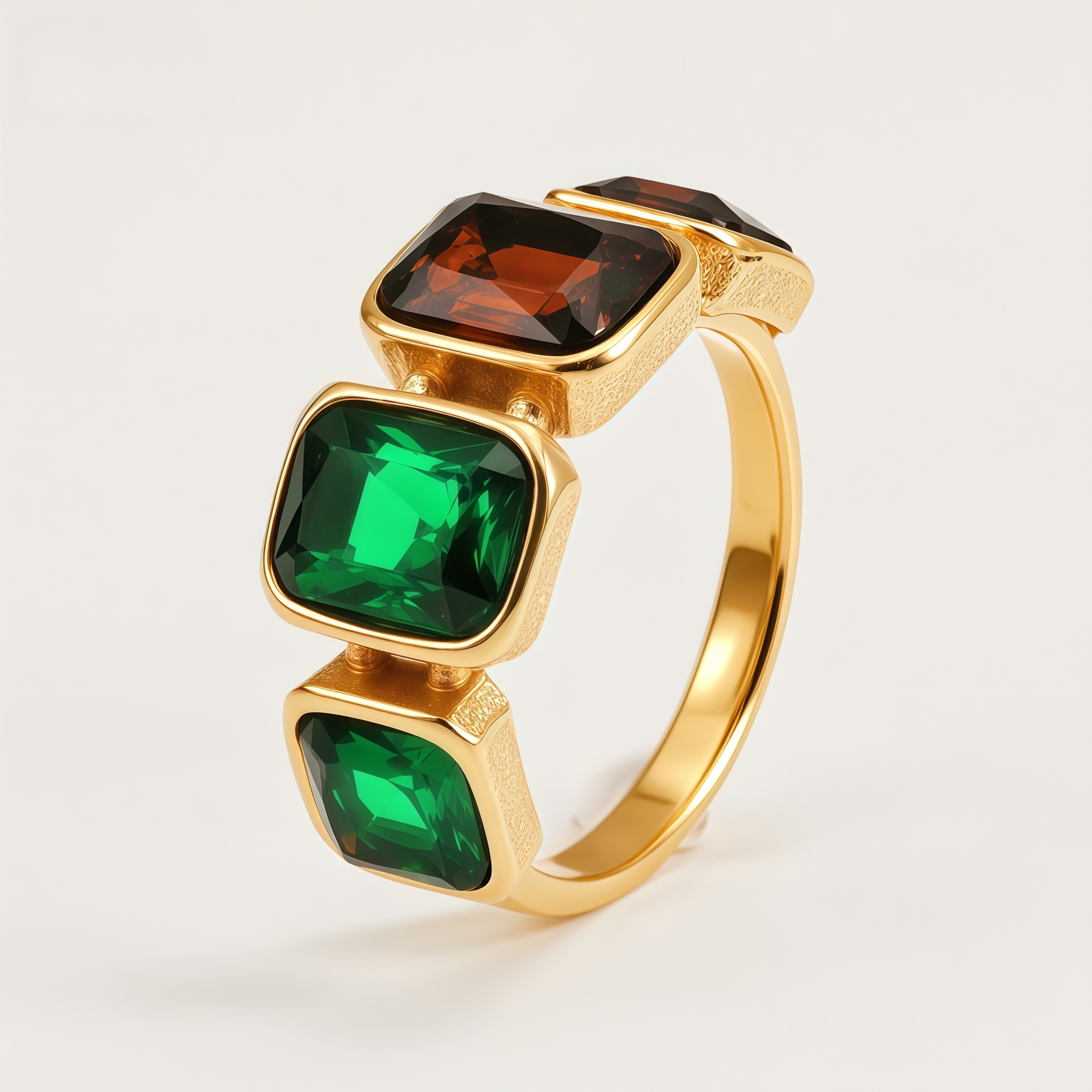 Square Multi-Gemstone  Unique Design for Women