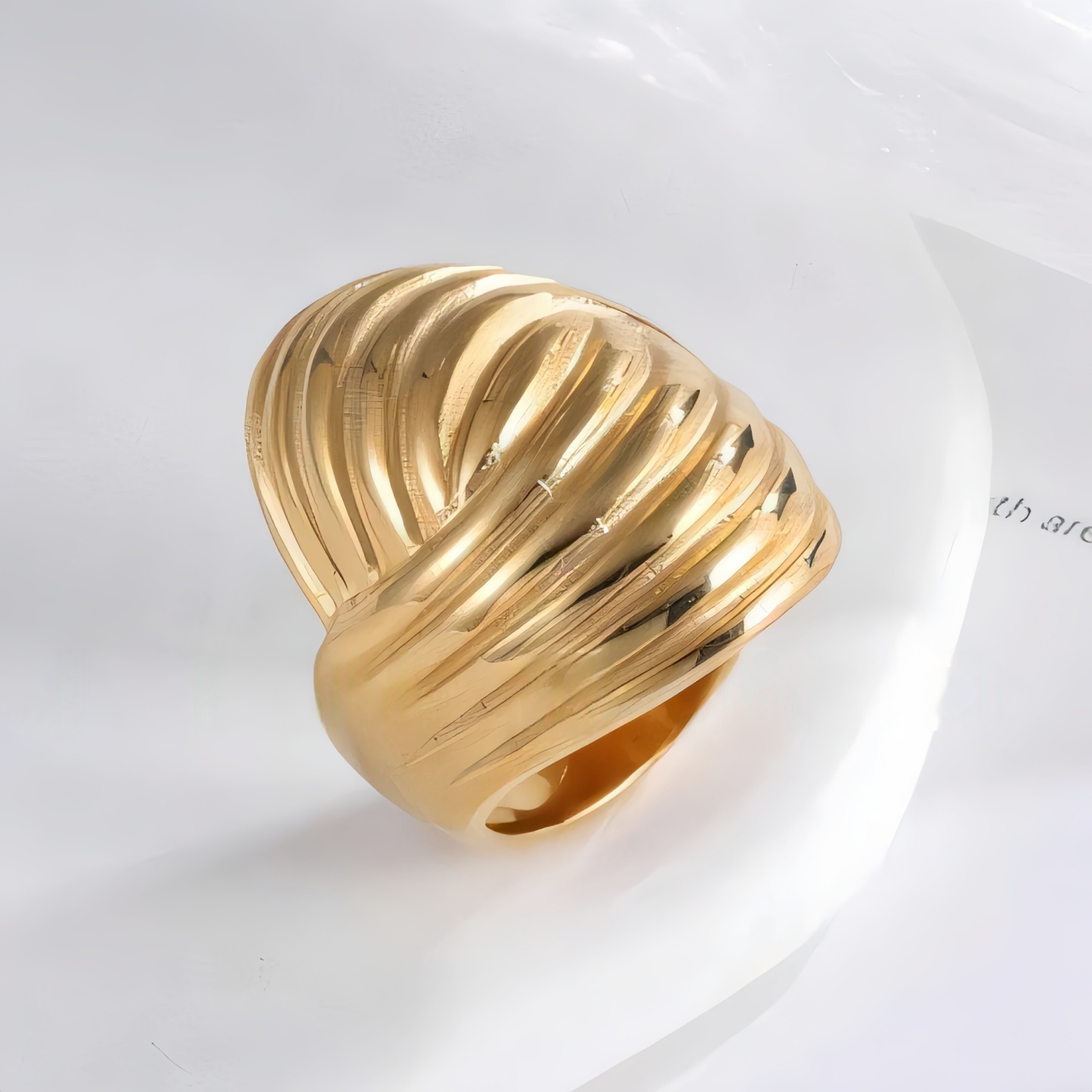 Elegant Spiral Pattern Stainless Steel Ring Women's Ring | ML044-JinBaoJewerly