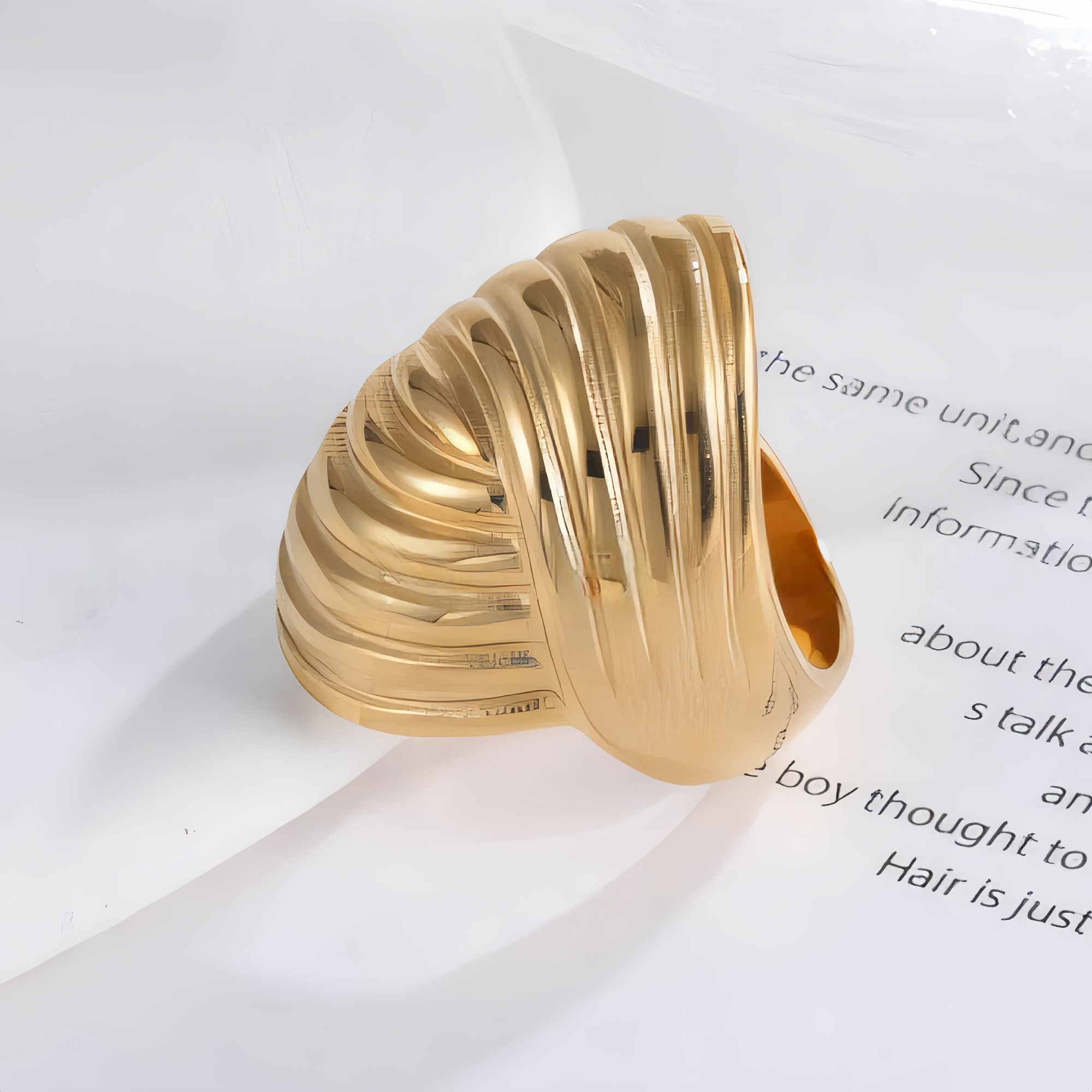 Elegant Spiral Pattern Stainless Steel Ring Women's Ring | ML044-JinBaoJewerly