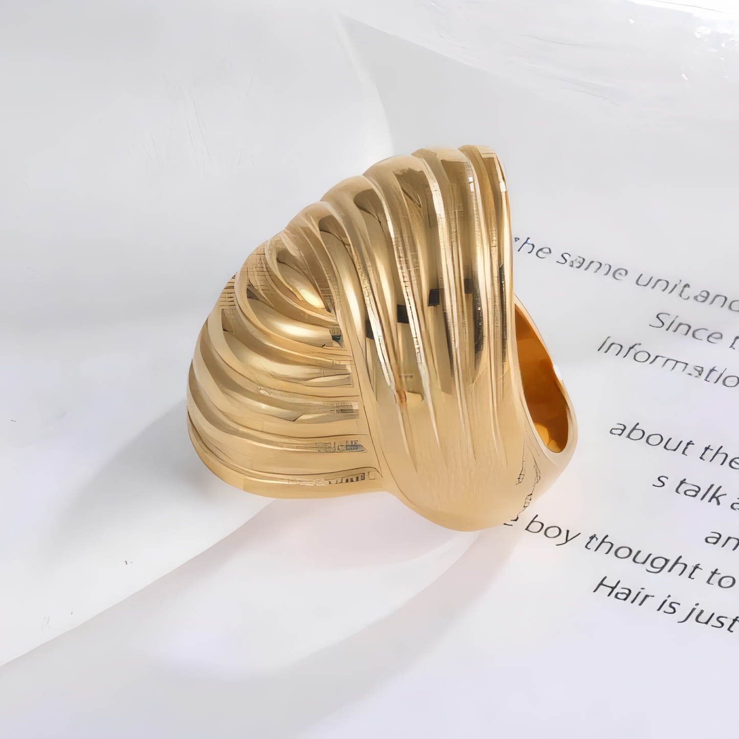 Elegant Spiral Pattern Stainless Steel Ring Women's Ring | ML044-JinBaoJewerly
