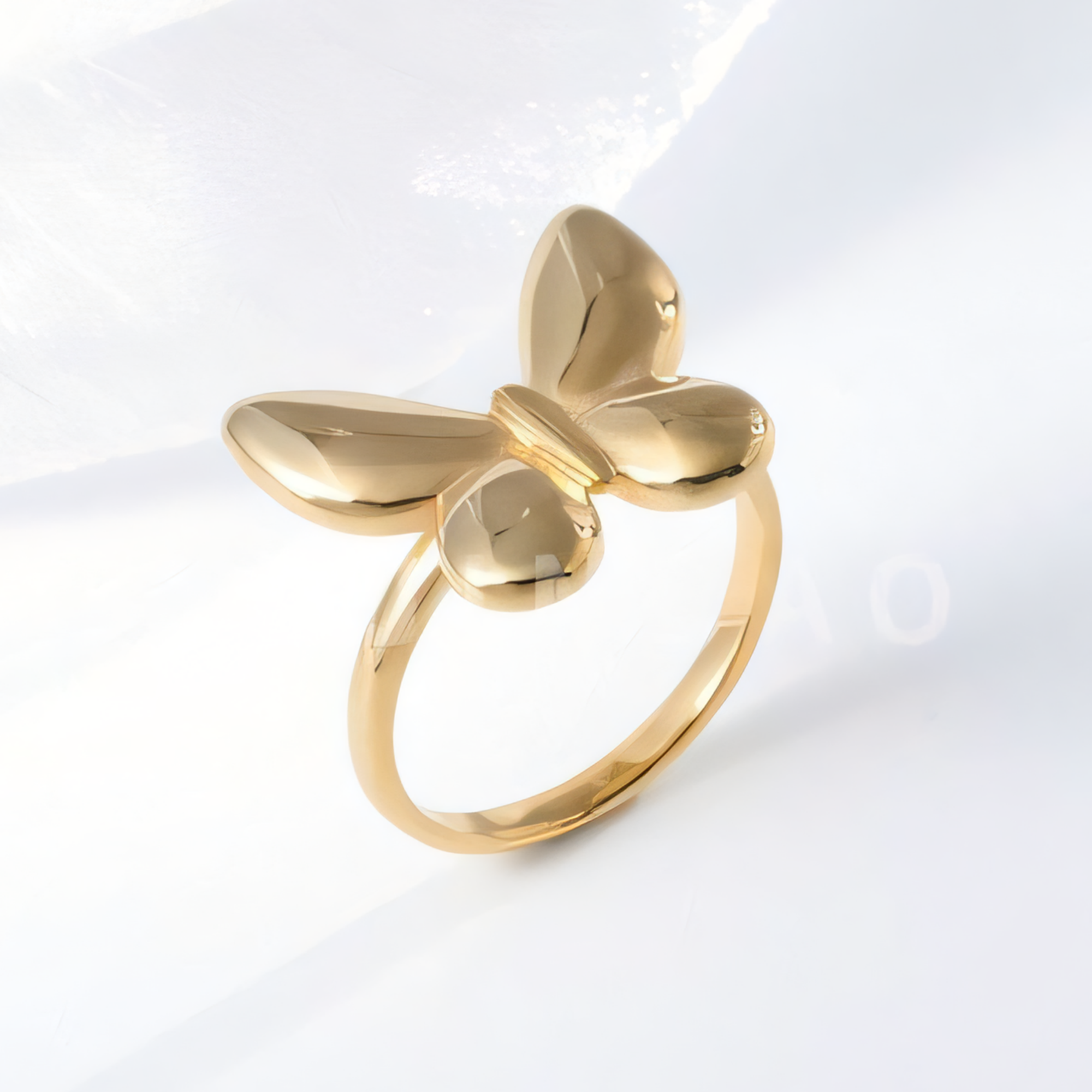 Elegant Stainless Steel Ring with Butterfly Shape for Women | G004046-JinBaoJewerly