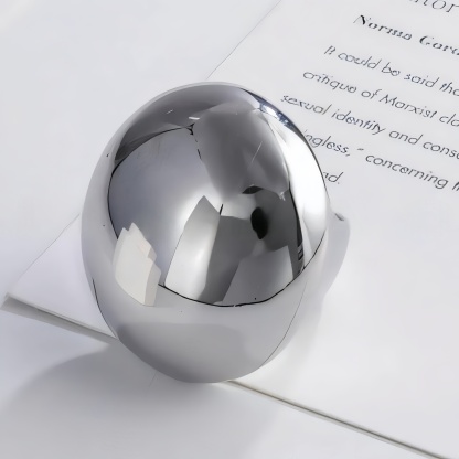 Fashionable Stainless Steel Dome Ring for Women | DZ84-JinBaoJewerly