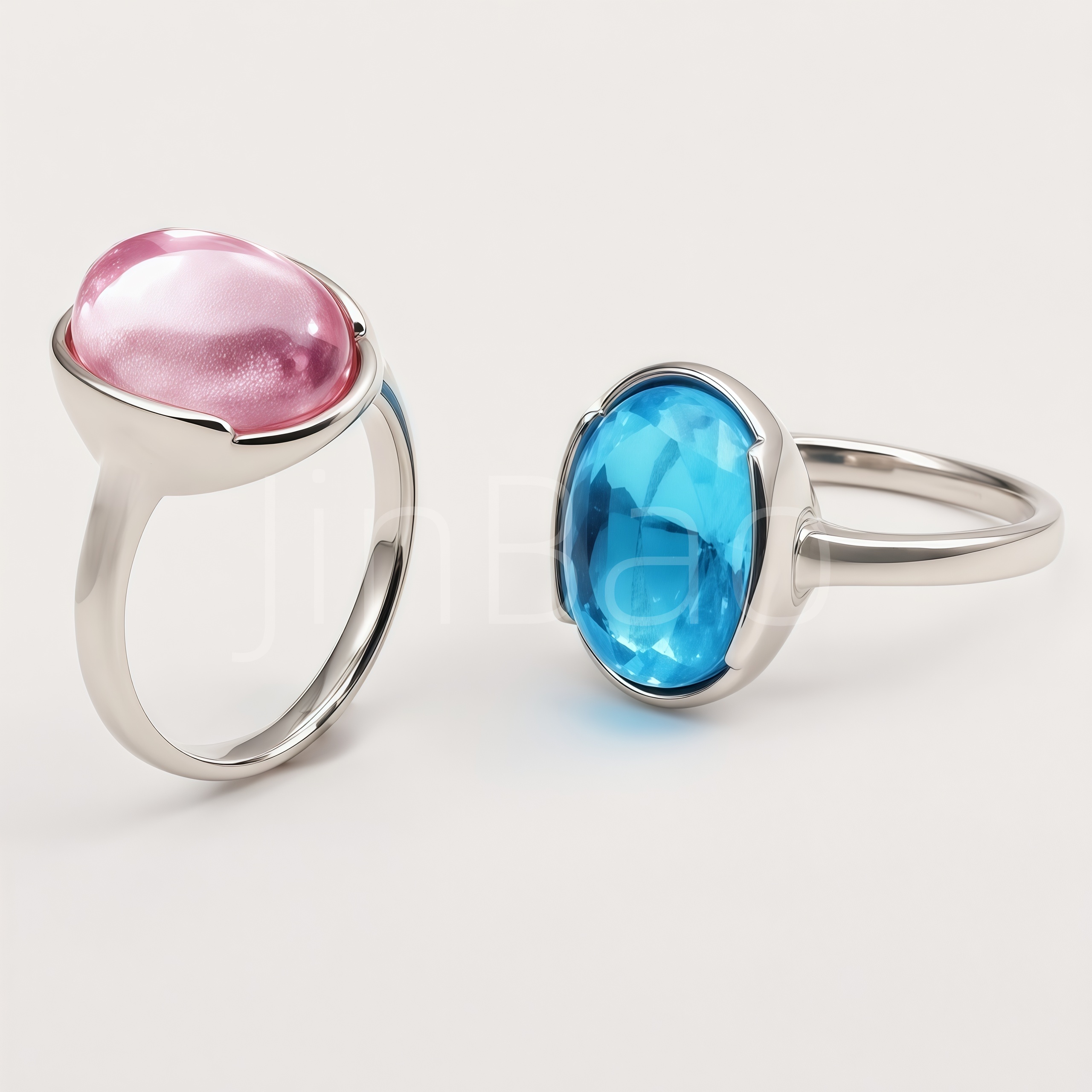 Minimalist Oval Bezel Set Single Stone Women's Ring | E0039