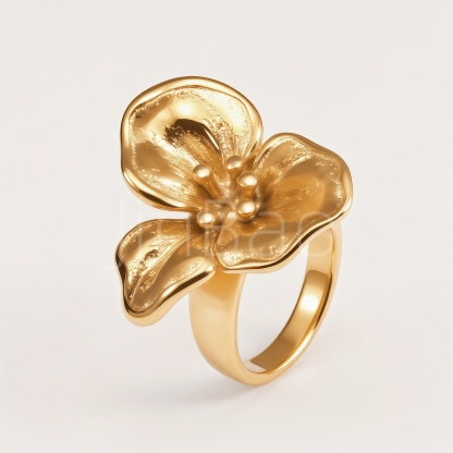 Large 3D Sculpted Flower Ring for Women | E00487