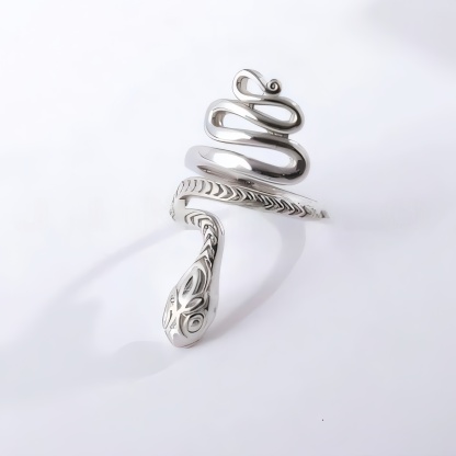 Gothic Snake Ring Stainless Steel Unique Fashion Ring for Women | G00516-JinBaoJewerly