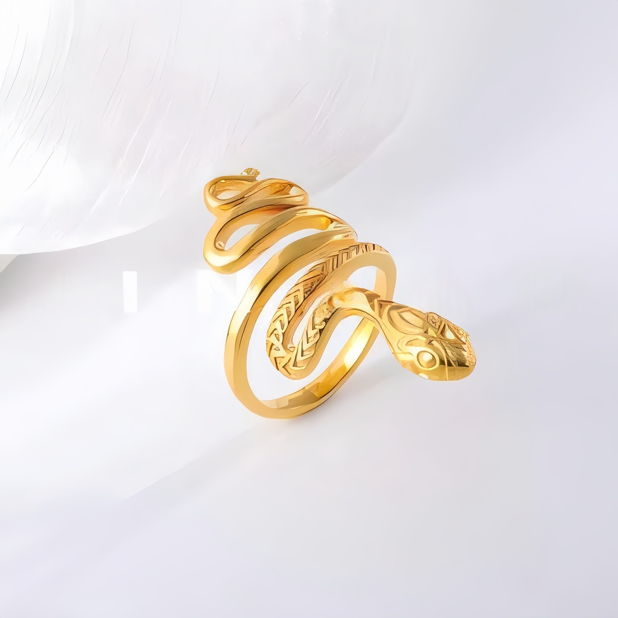 Gothic Snake Ring Stainless Steel Unique Fashion Ring for Women | G00516-JinBaoJewerly