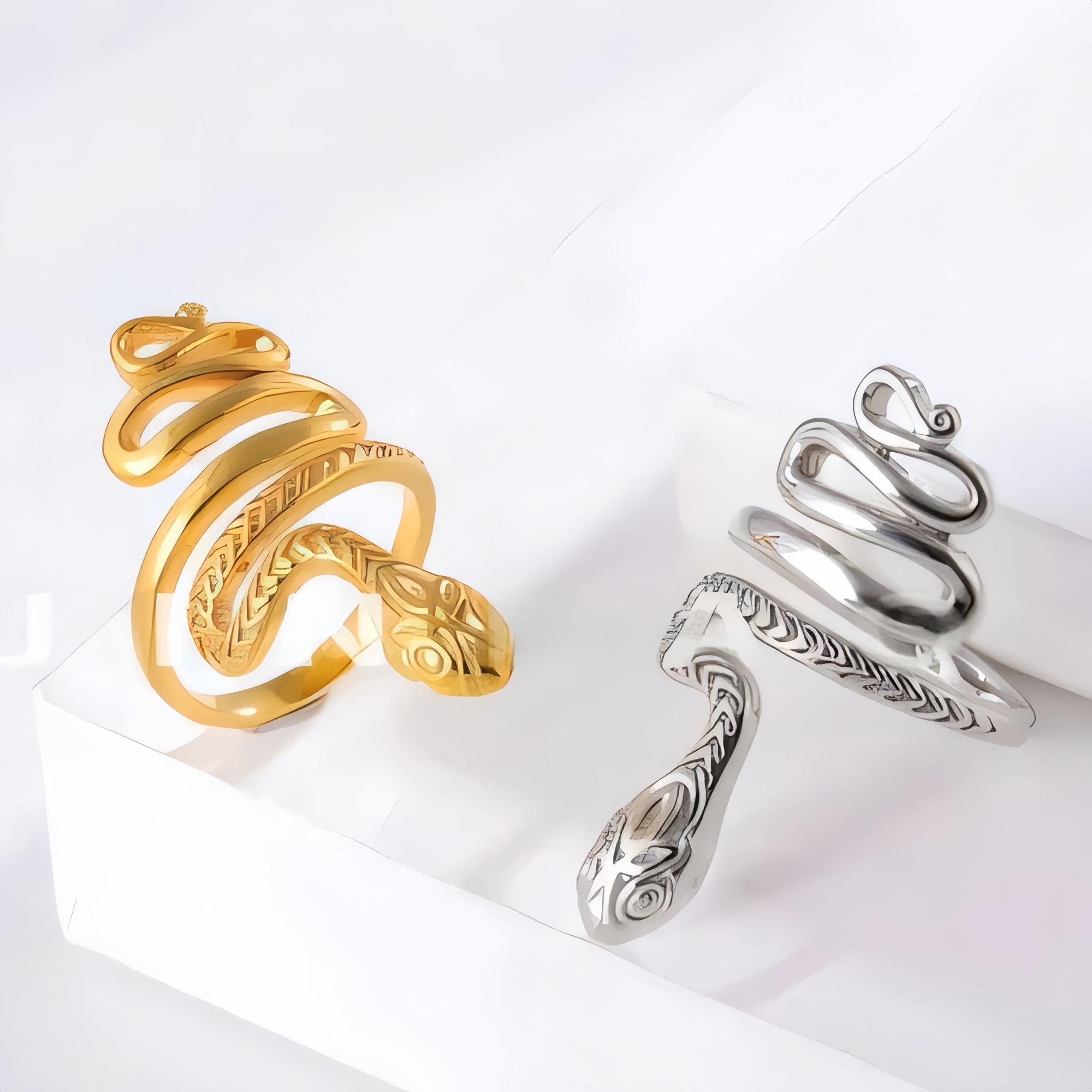 Gothic Snake Ring Stainless Steel Unique Fashion Ring for Women | G00516-JinBaoJewerly