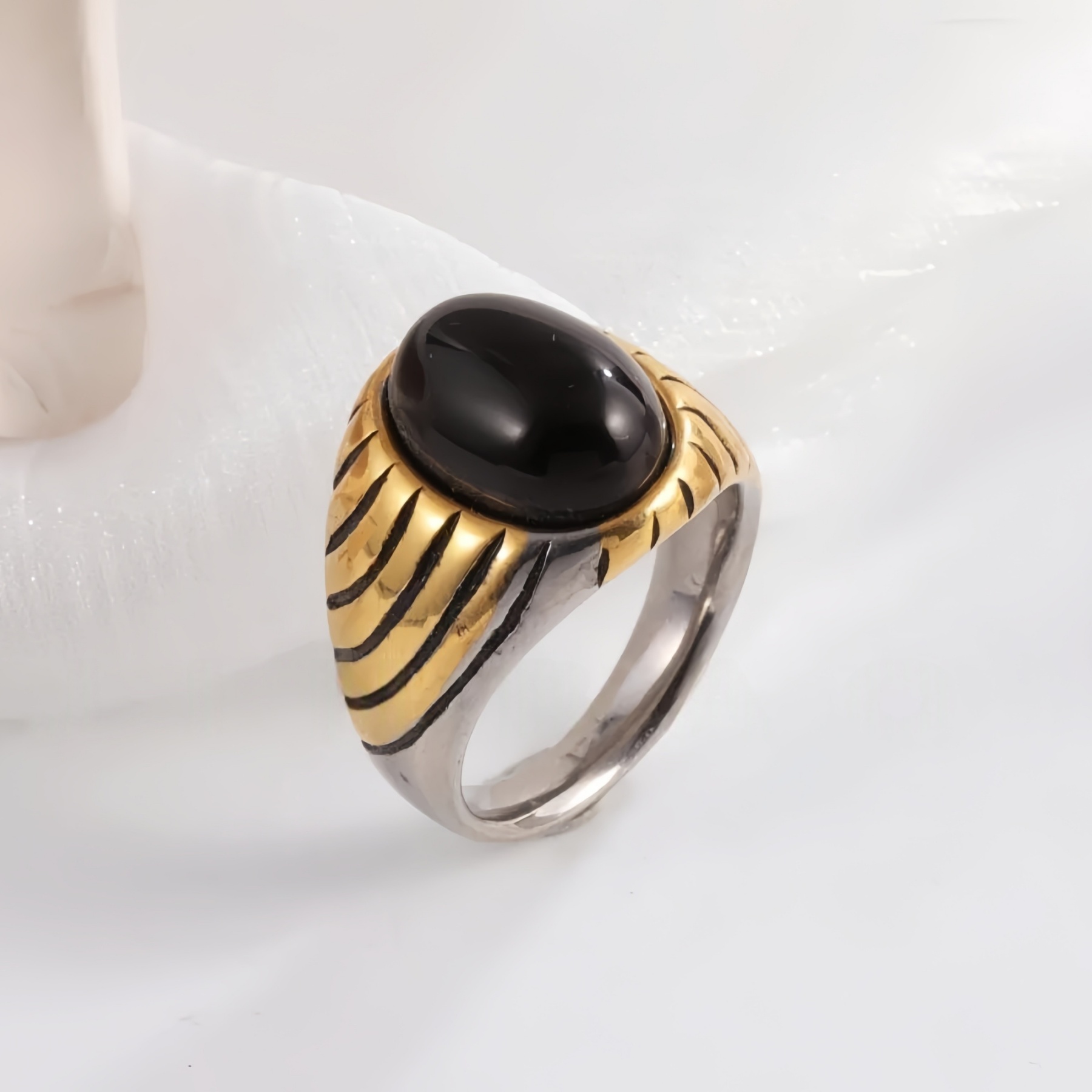 Retro Gemstone Inlaid Rings Men's Fashion Trendy Accessories | BL1081-JinBaoJewerly