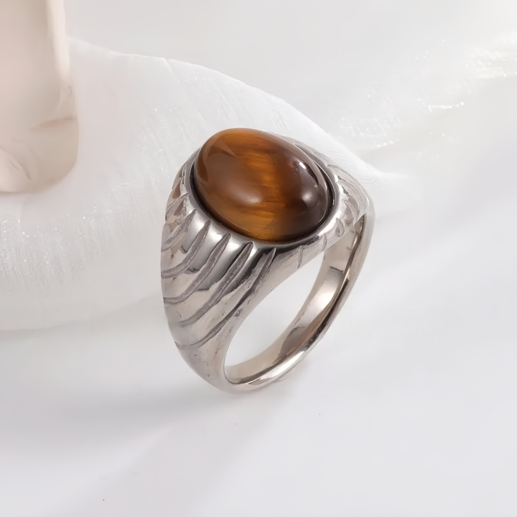 Retro Gemstone Inlaid Rings Men's Fashion Trendy Accessories | BL1081-JinBaoJewerly