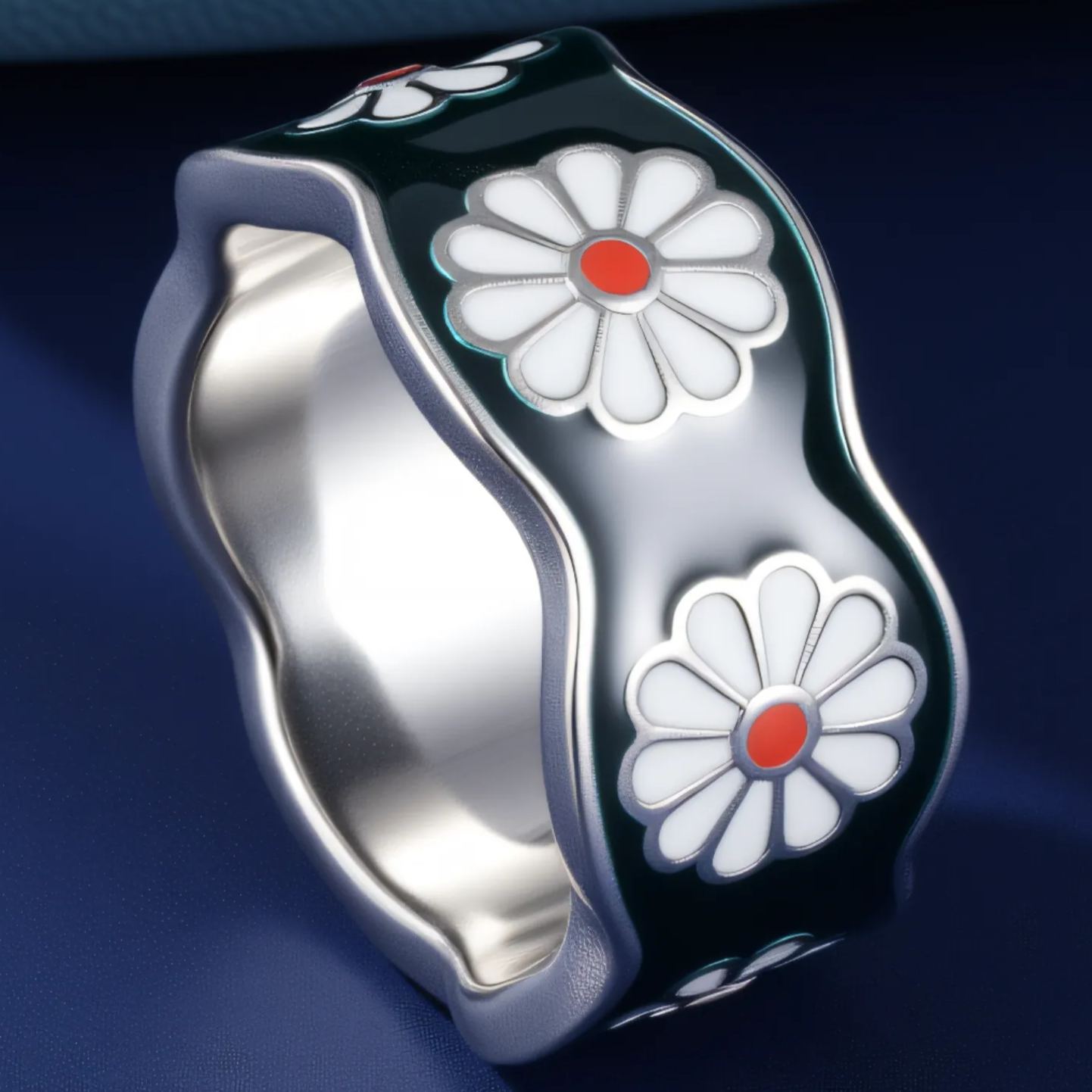 Vintage Floral Pattern Hip Hop Stainless Steel Men's And Women's Universal Ring丨G00861-JinBaoJewerly