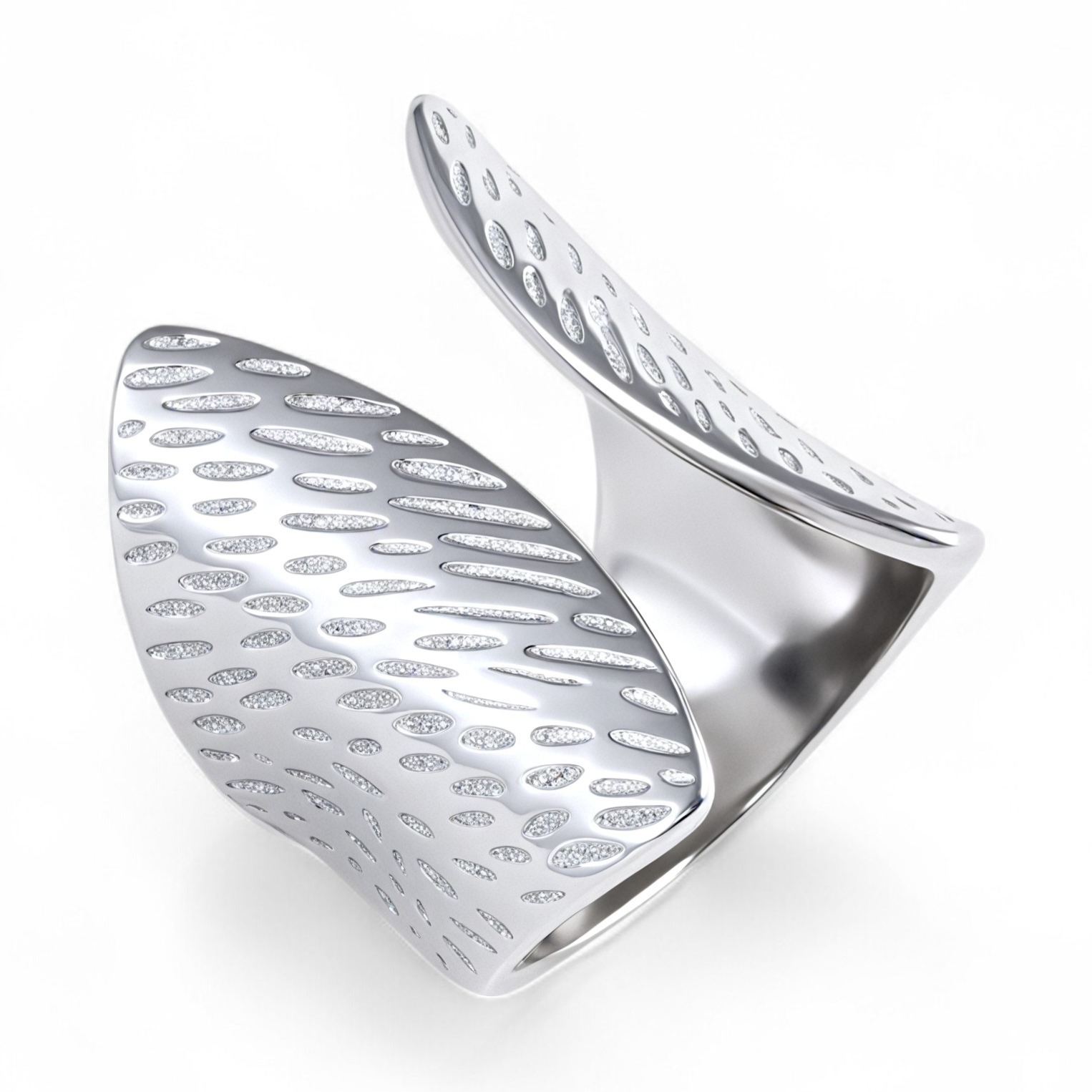 Contemporary Wave Design Stainless Steel Women Ring丨G004247-JinBaoJewerly