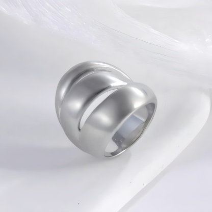 Intertwined design women's stainless steel ring | G003408-1-JinBaoJewerly