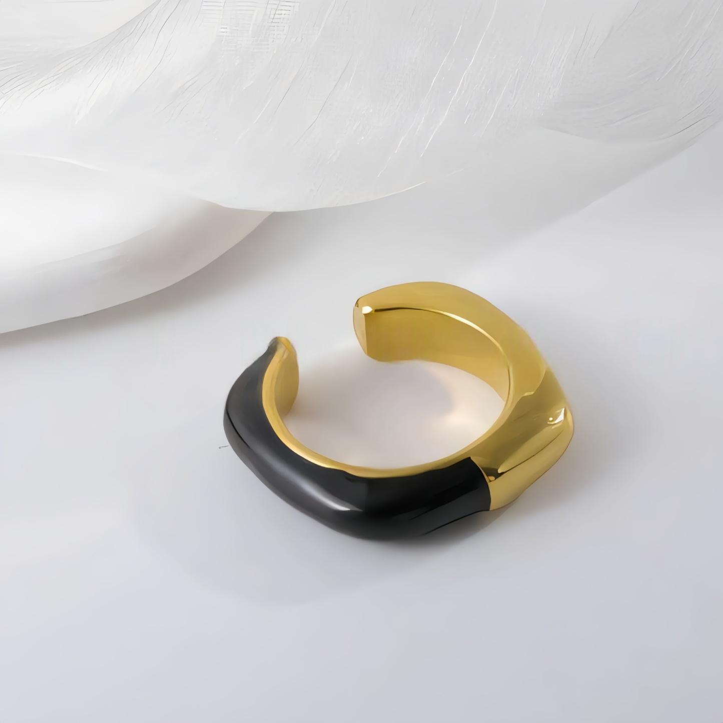 Irregular Design Stainless Steel Ring Women's Minimalist Elegant Band | G04334-JinBaoJewerly