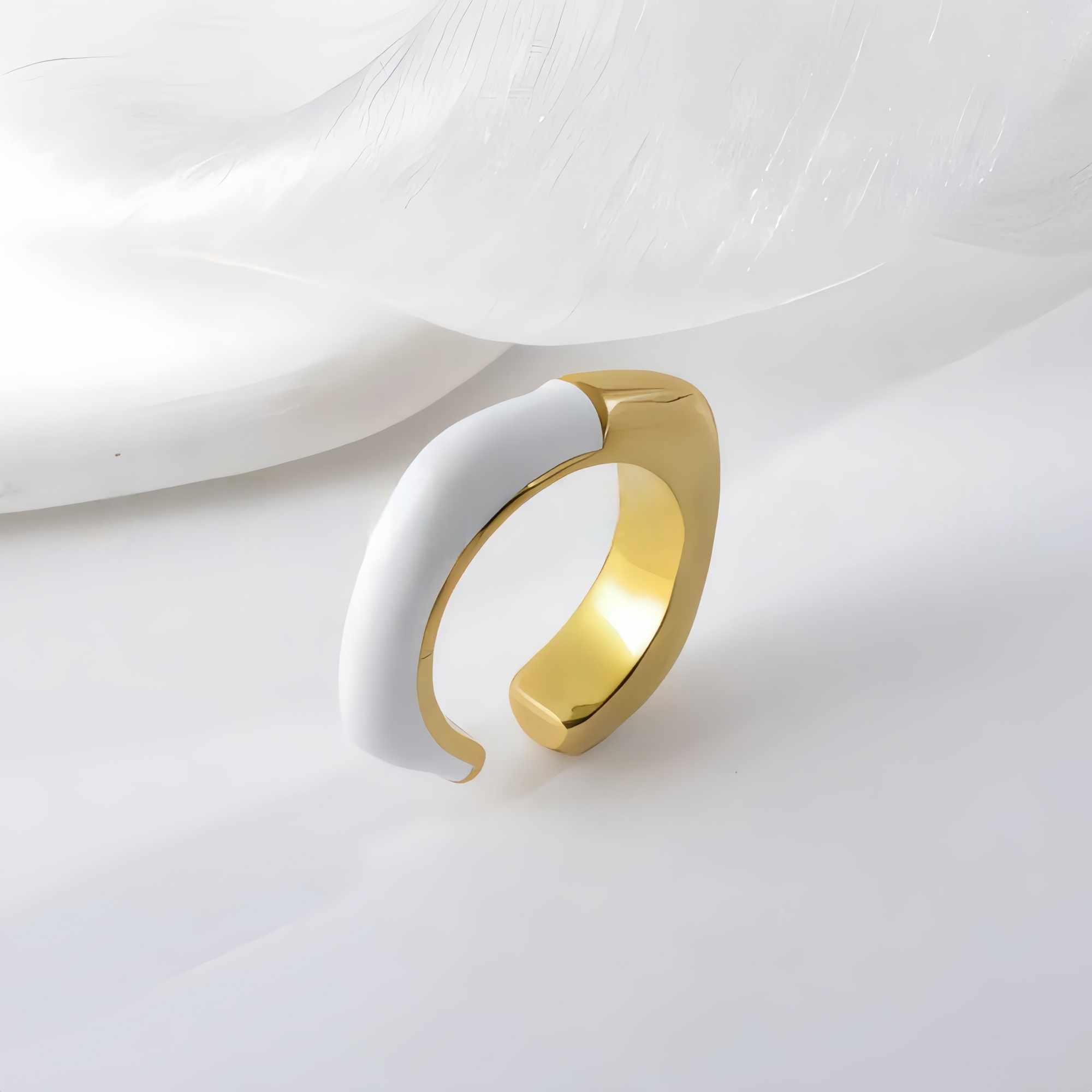 Irregular Design Stainless Steel Ring Women's Minimalist Elegant Band | G04334-JinBaoJewerly