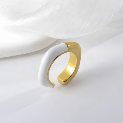 Irregular Design Stainless Steel Ring Women's Minimalist Elegant Band | G04334-JinBaoJewerly