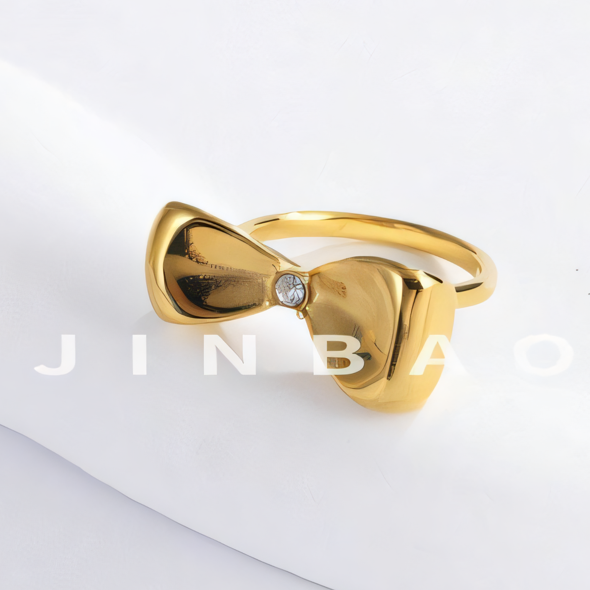 Minimalist Bowknot Ring Women's Light Luxury Fashion Band | G004490-JinBaoJewerly