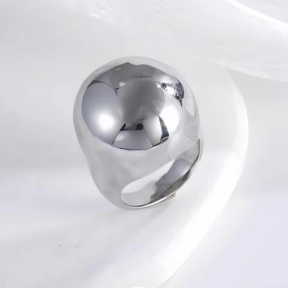 Minimalist Fashion Stainless Steel Ball Ring for Men and Women | ML081-JinBaoJewerly