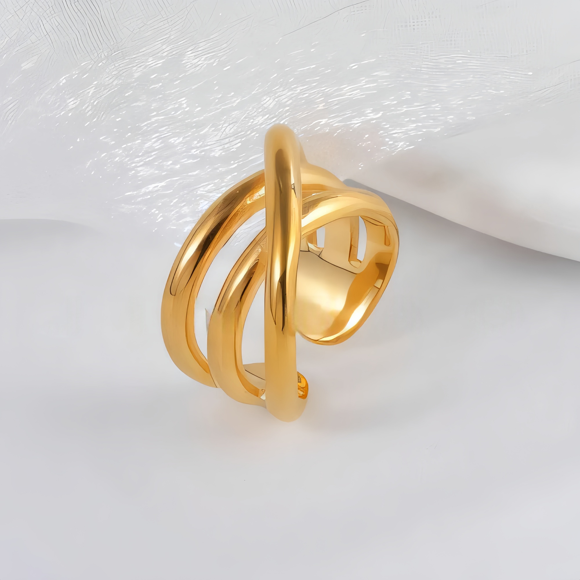 Minimalist Geometric Open Women's Ring | G00361-JinBaoJewerly