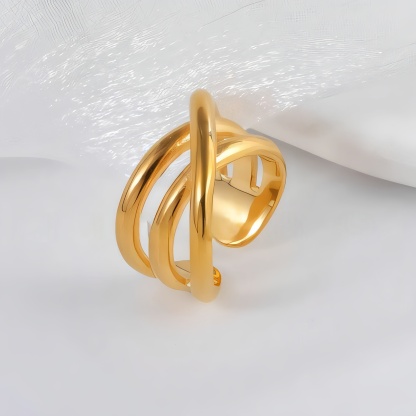 Minimalist Geometric Open Women's Ring | G00361-JinBaoJewerly
