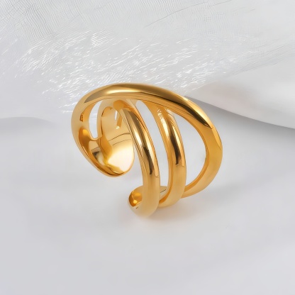 Minimalist Geometric Open Women's Ring | G00361-JinBaoJewerly