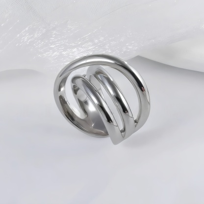 Minimalist Geometric Open Women's Ring | G00361-JinBaoJewerly