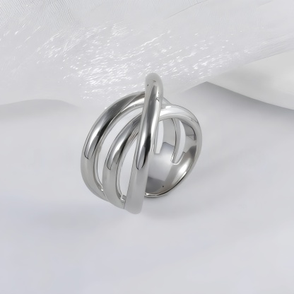 Minimalist Geometric Open Women's Ring | G00361-JinBaoJewerly