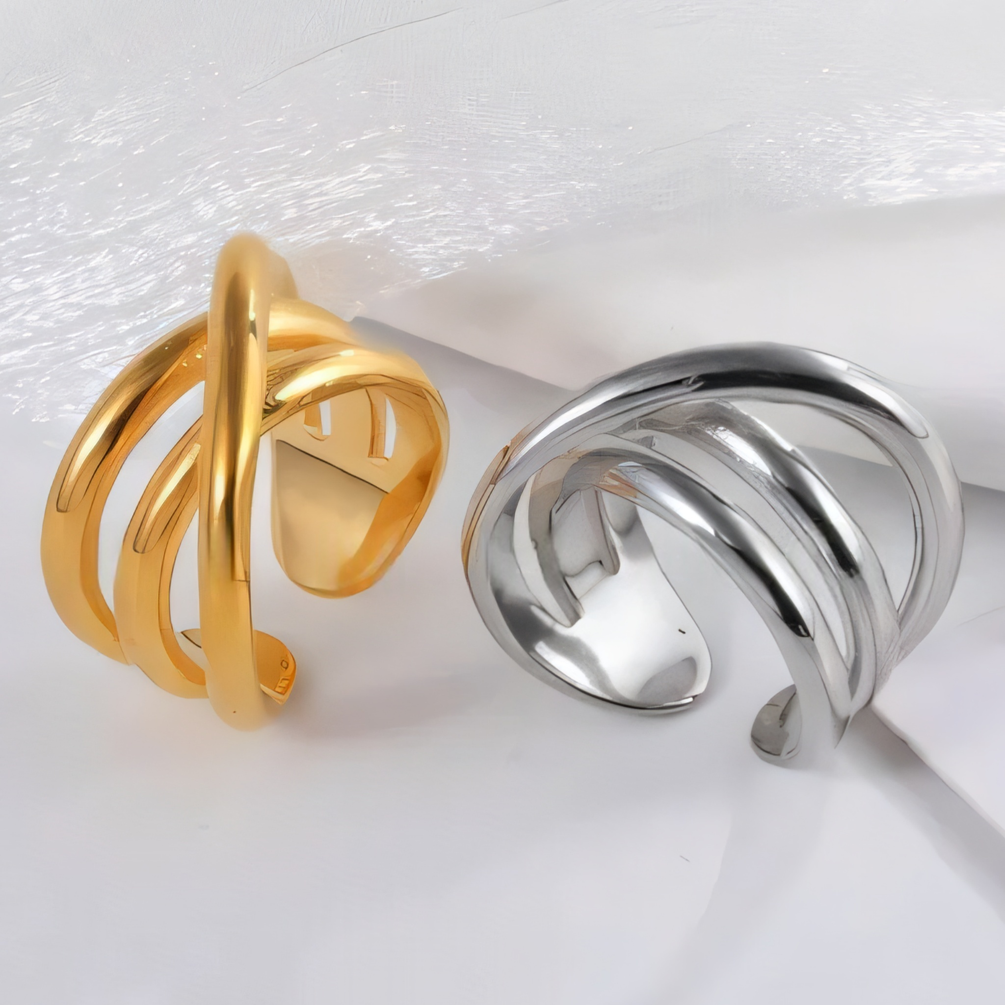 Minimalist Geometric Open Women's Ring | G00361-JinBaoJewerly