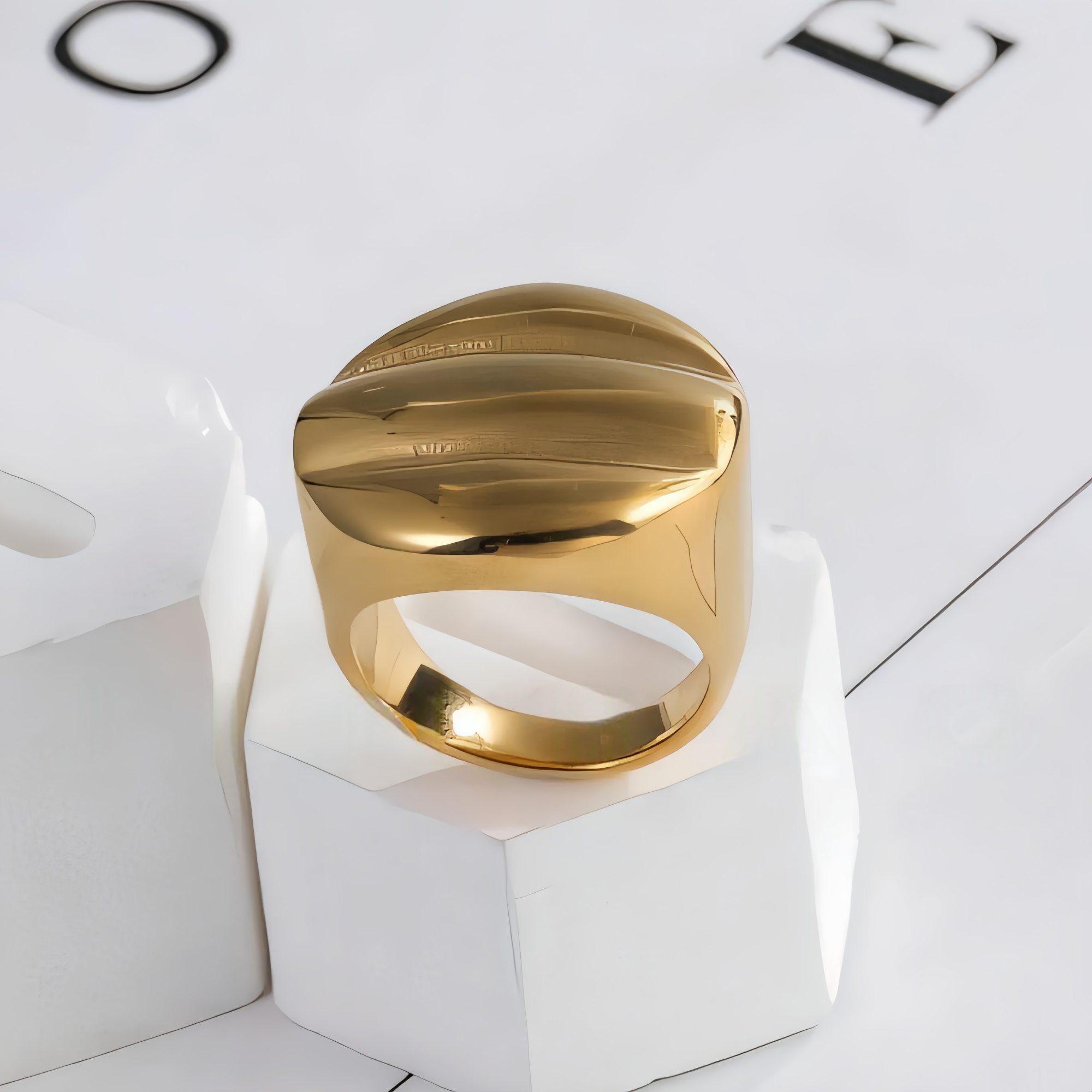 Minimalist Metallic Striped Ring Fashion Forward Style Women Ring | ML033-JinBaoJewerly