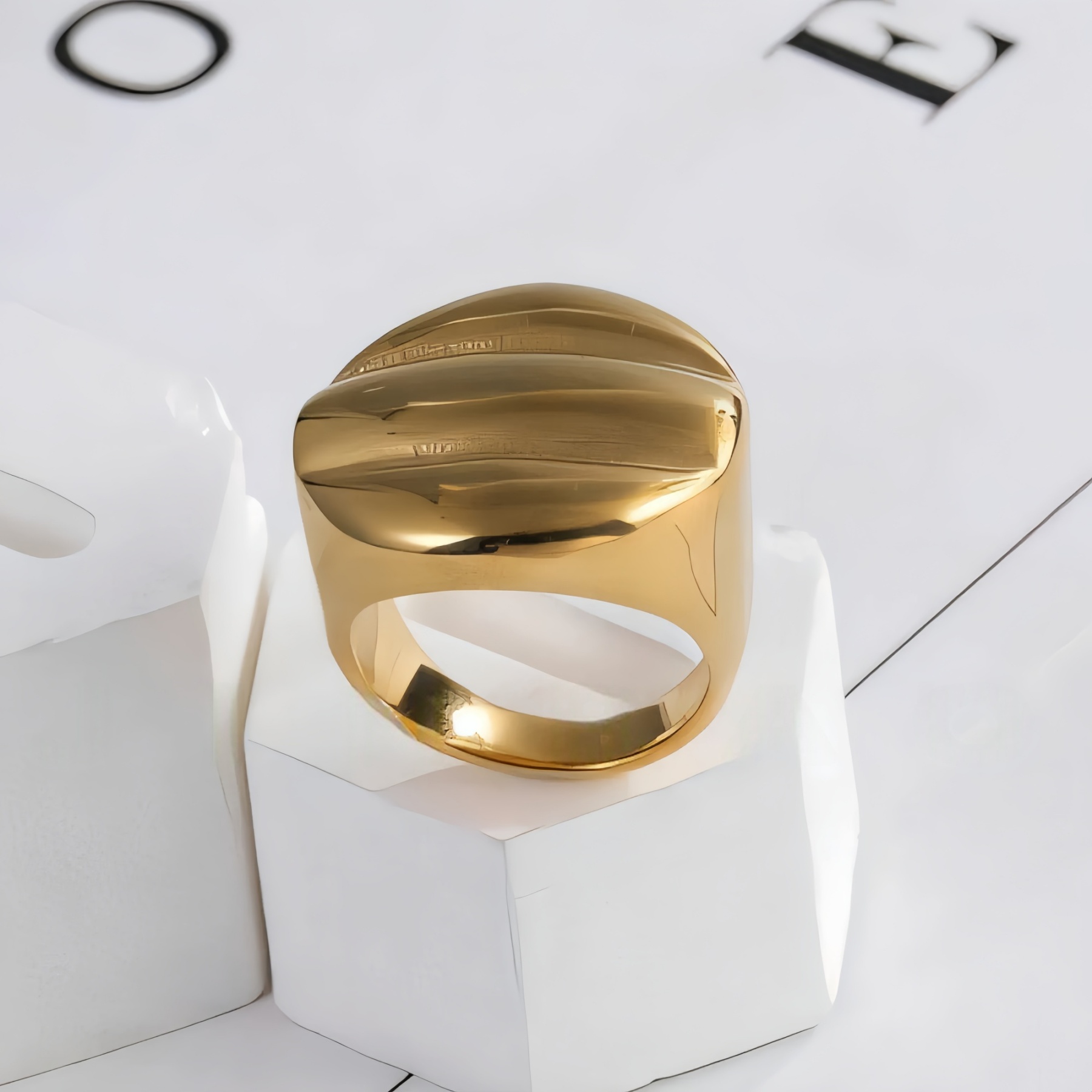 Minimalist Metallic Striped Ring Fashion Forward Style Women Ring | ML033-JinBaoJewerly