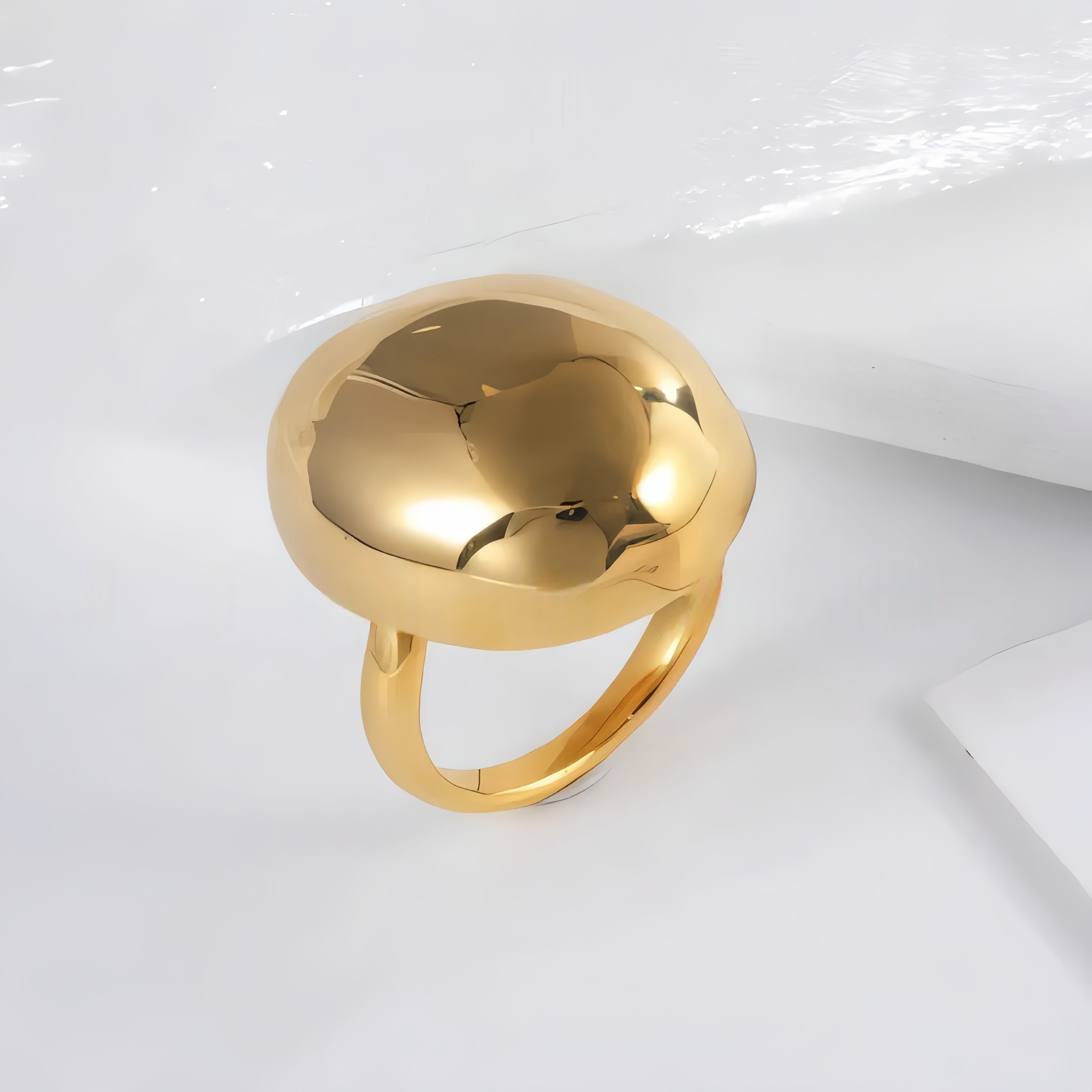 Minimalist Round Stainless Steel Ring for Women | G004119-JinBaoJewerly