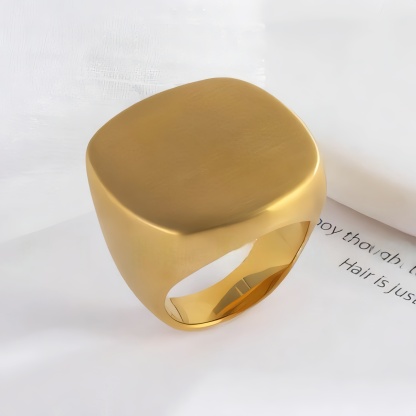 Minimalist Square Stainless Steel Ring for Men | ML080-JinBaoJewerly