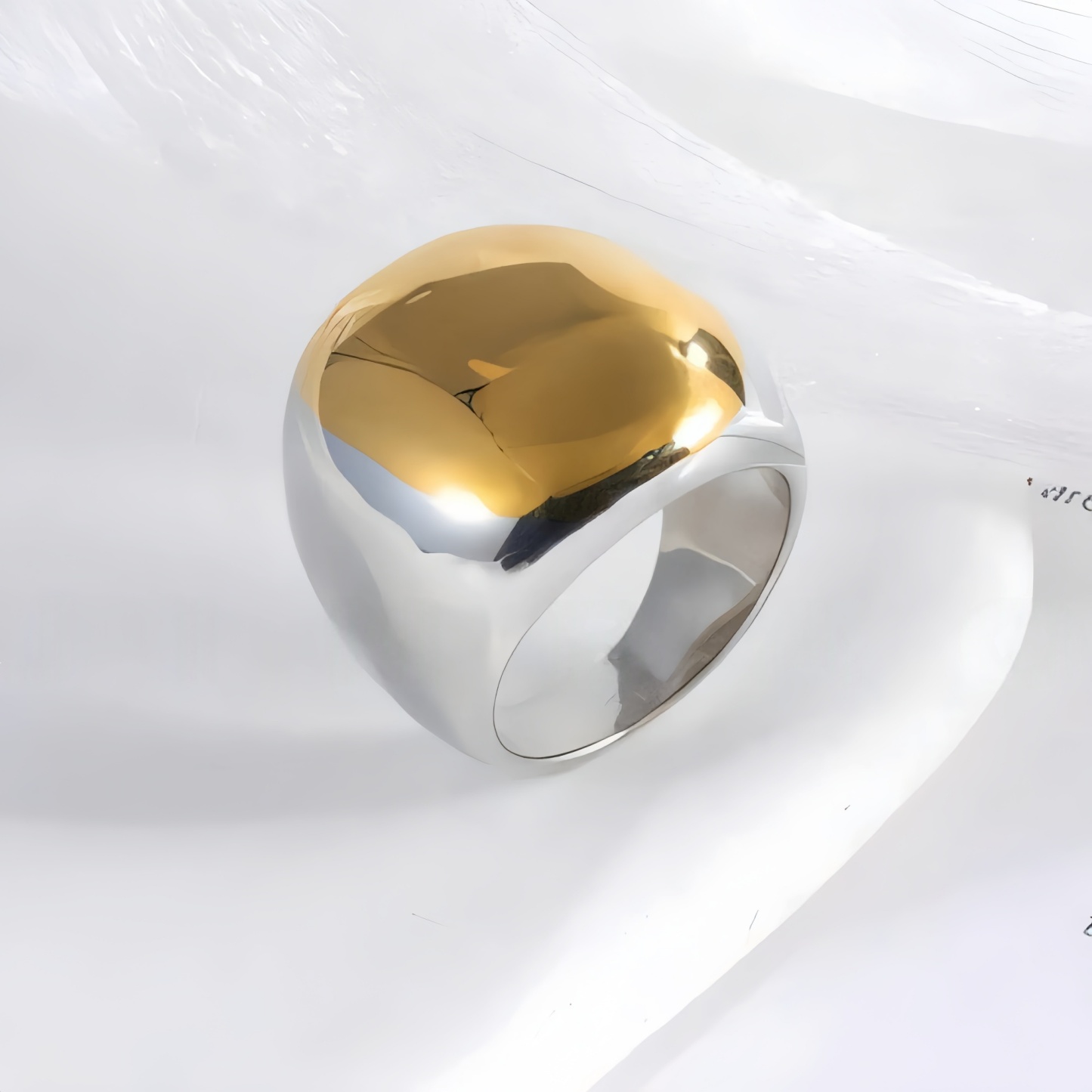 Minimalist Stainless Steel Smooth Dome Ring Classic Fashion Unisex Ring | ML048-JinBaoJewerly