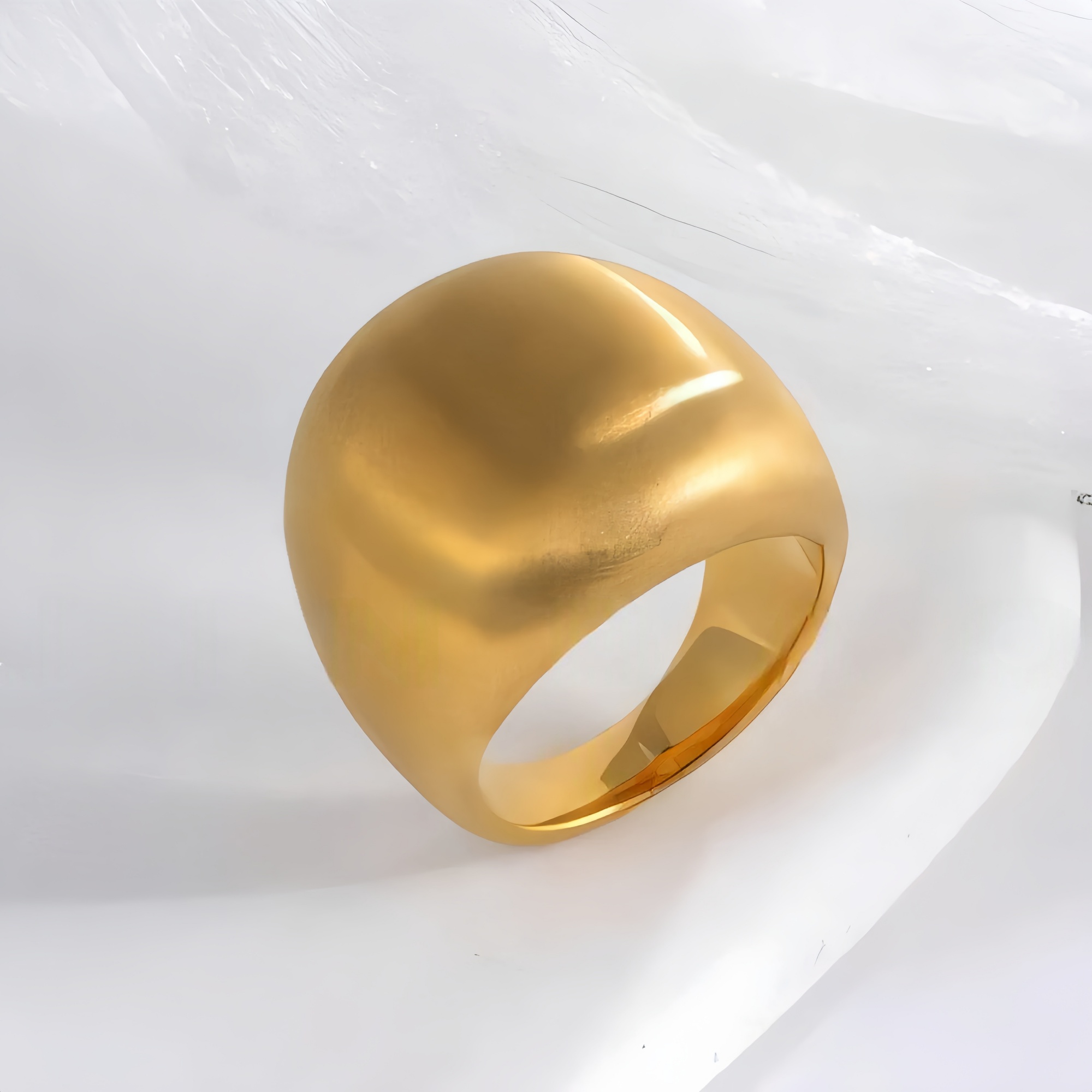 Minimalist Stainless Steel Smooth Dome Ring Classic Fashion Unisex Ring | ML048-JinBaoJewerly