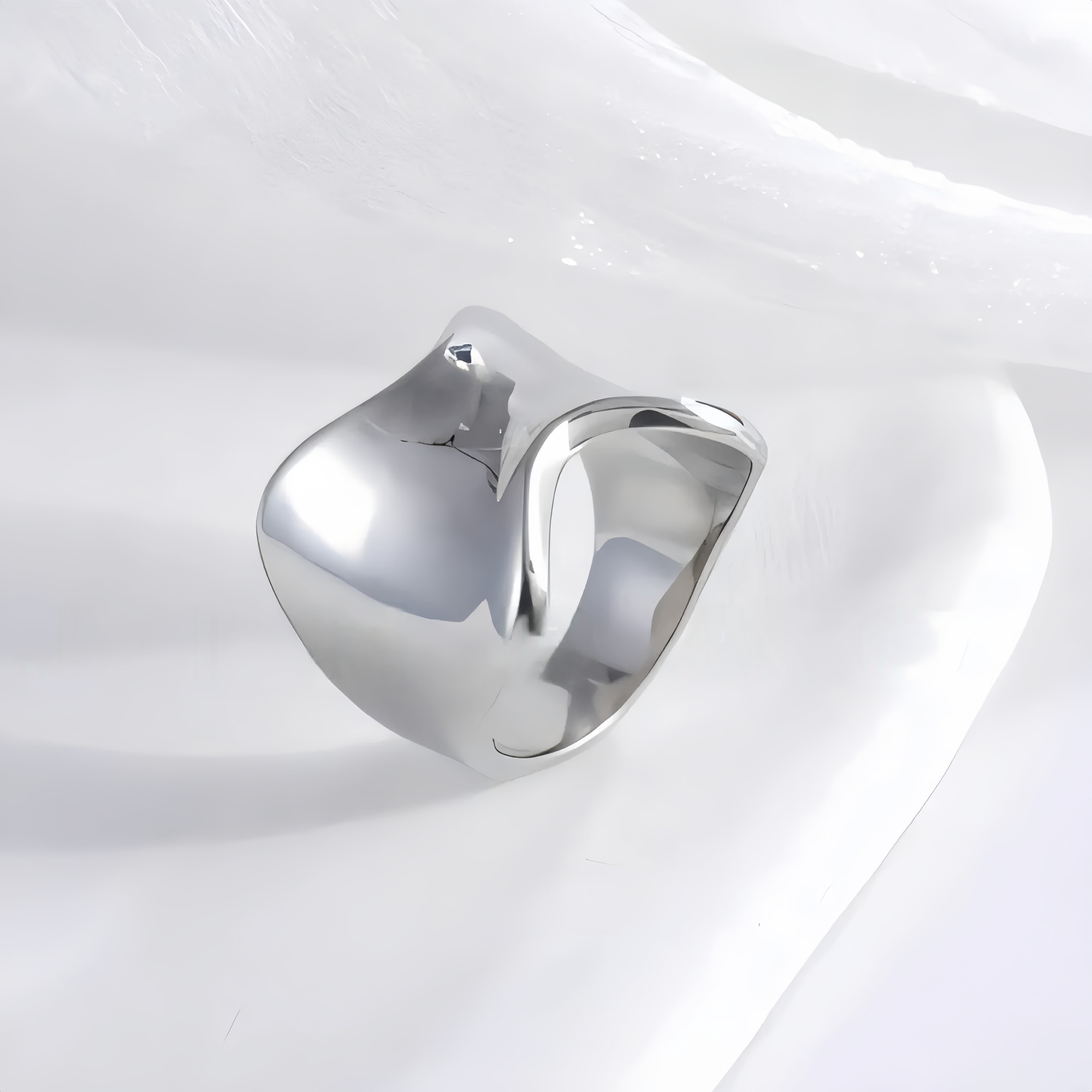 Minimalist Streamlined Stainless Steel Ring Golden and Silver Styles Unisex | ML0100-JinBaoJewerly