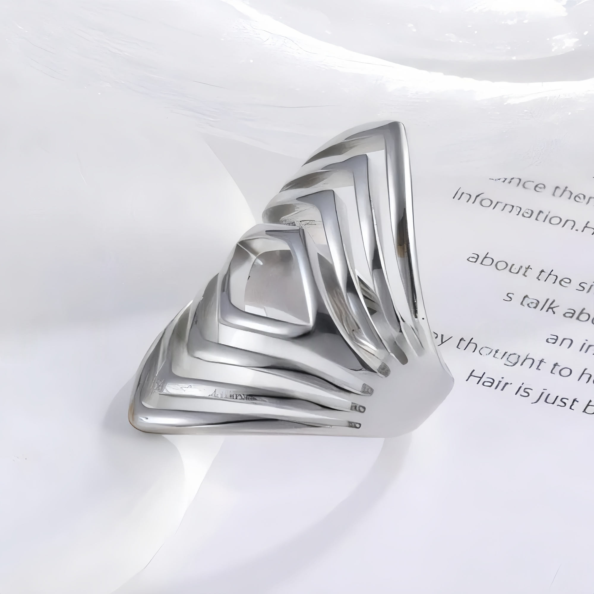 Minimalist Stripe Stainless Steel Ring Golden and Silver Design for Women | DZ448-JinBaoJewerly