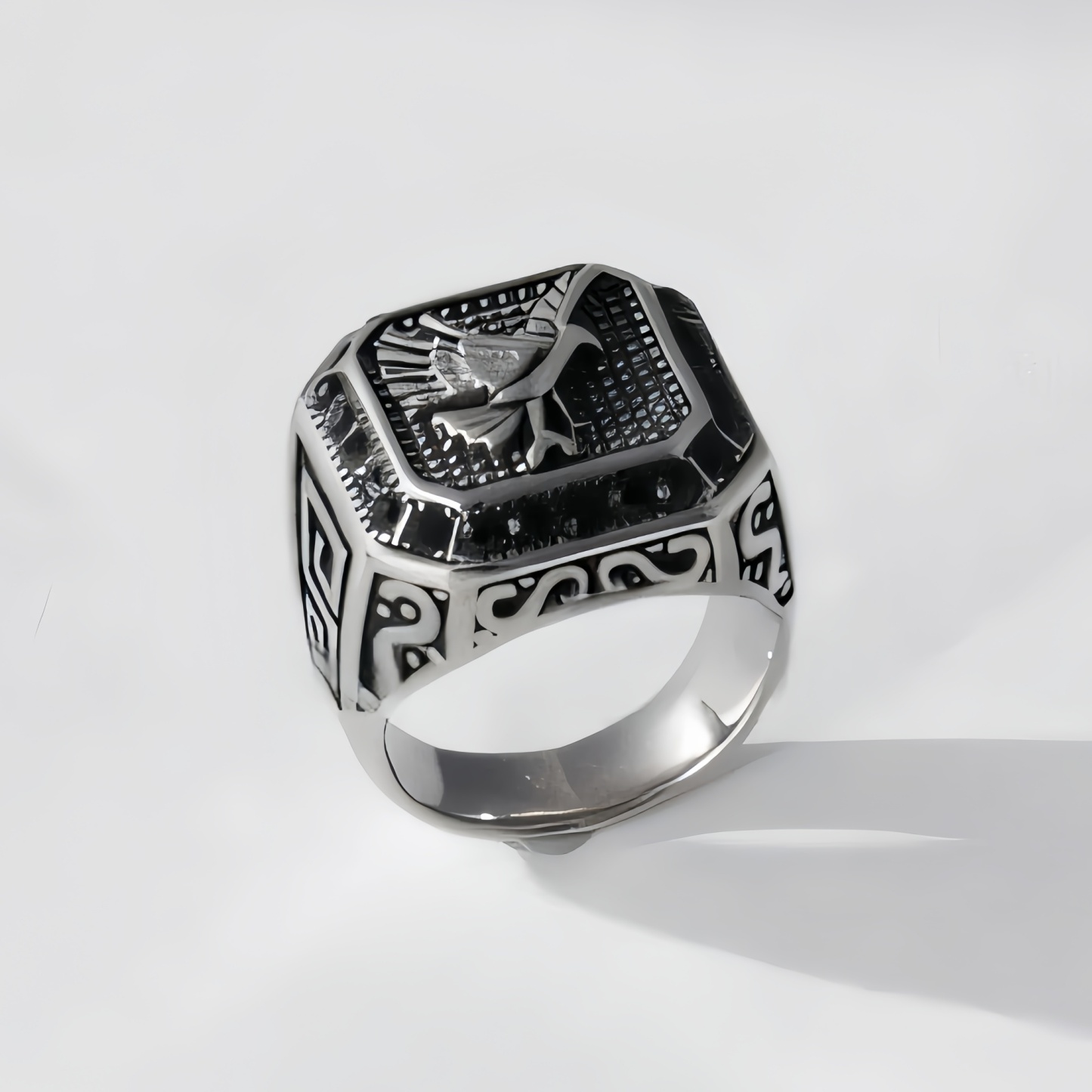 Men's stainless steel ring with vintage bird pattern | G00428-JinBaoJewerly