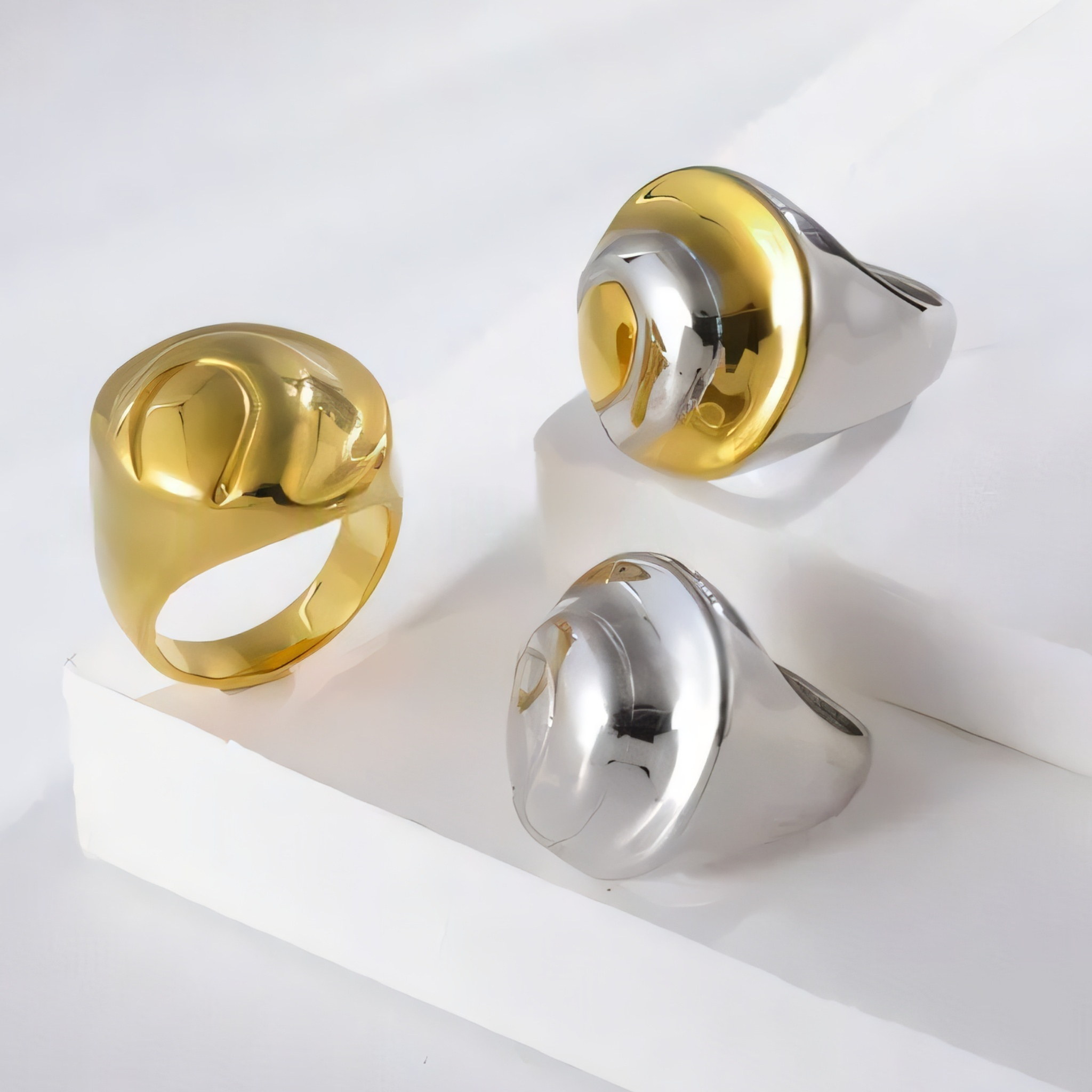 Modern Streamlined Design Ring Simple and Fashionable for Women | G00335-JinBaoJewerly