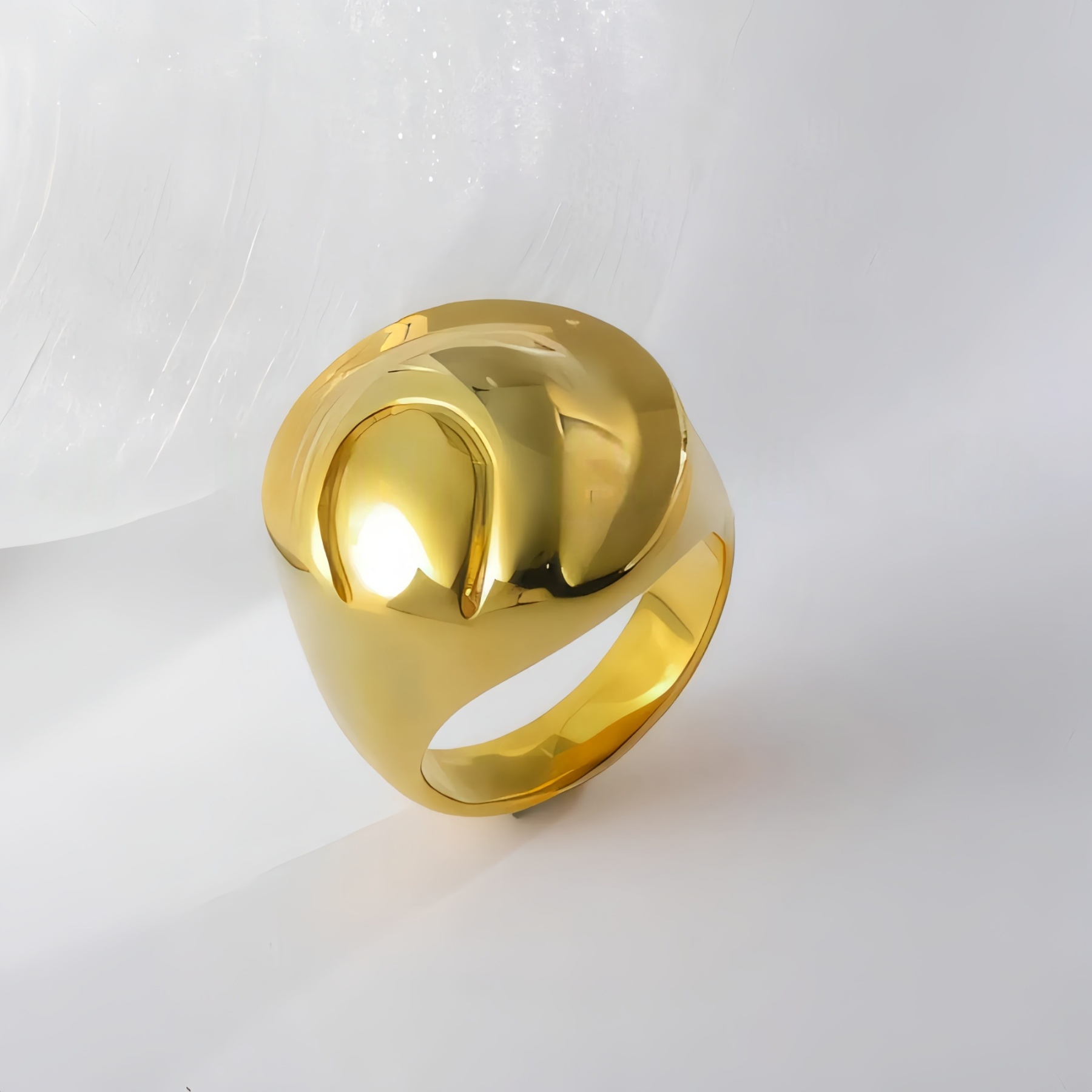 Modern Streamlined Design Ring Simple and Fashionable for Women | G00335-JinBaoJewerly