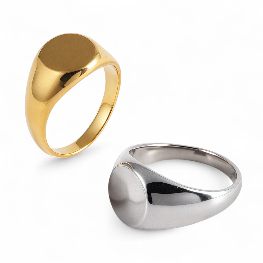 Classic Design Brushed Stainless Steel Men's Waterproof Ring丨DZ123-13MM