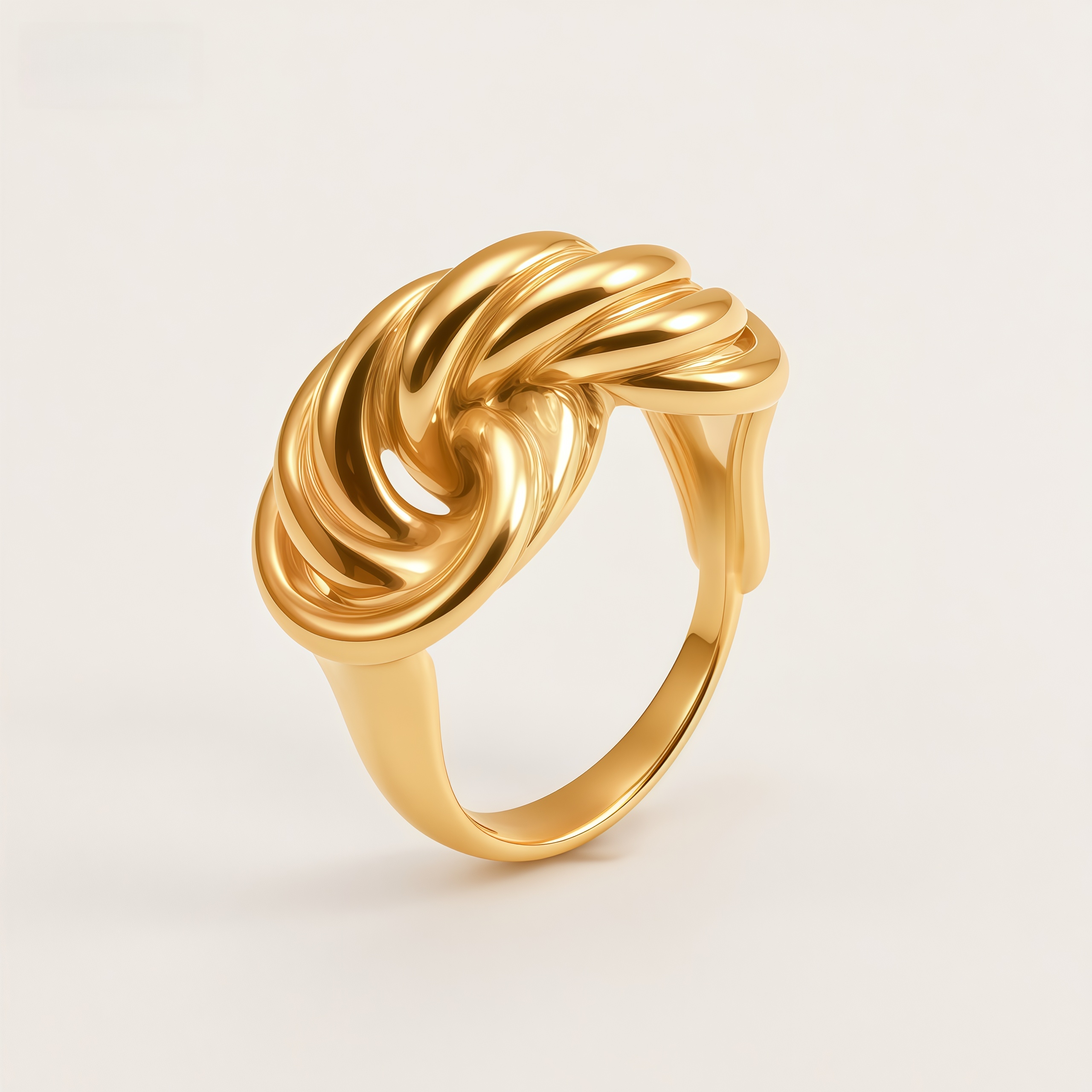 24K Stainless Steel Knot Design Ring for Women | G004522