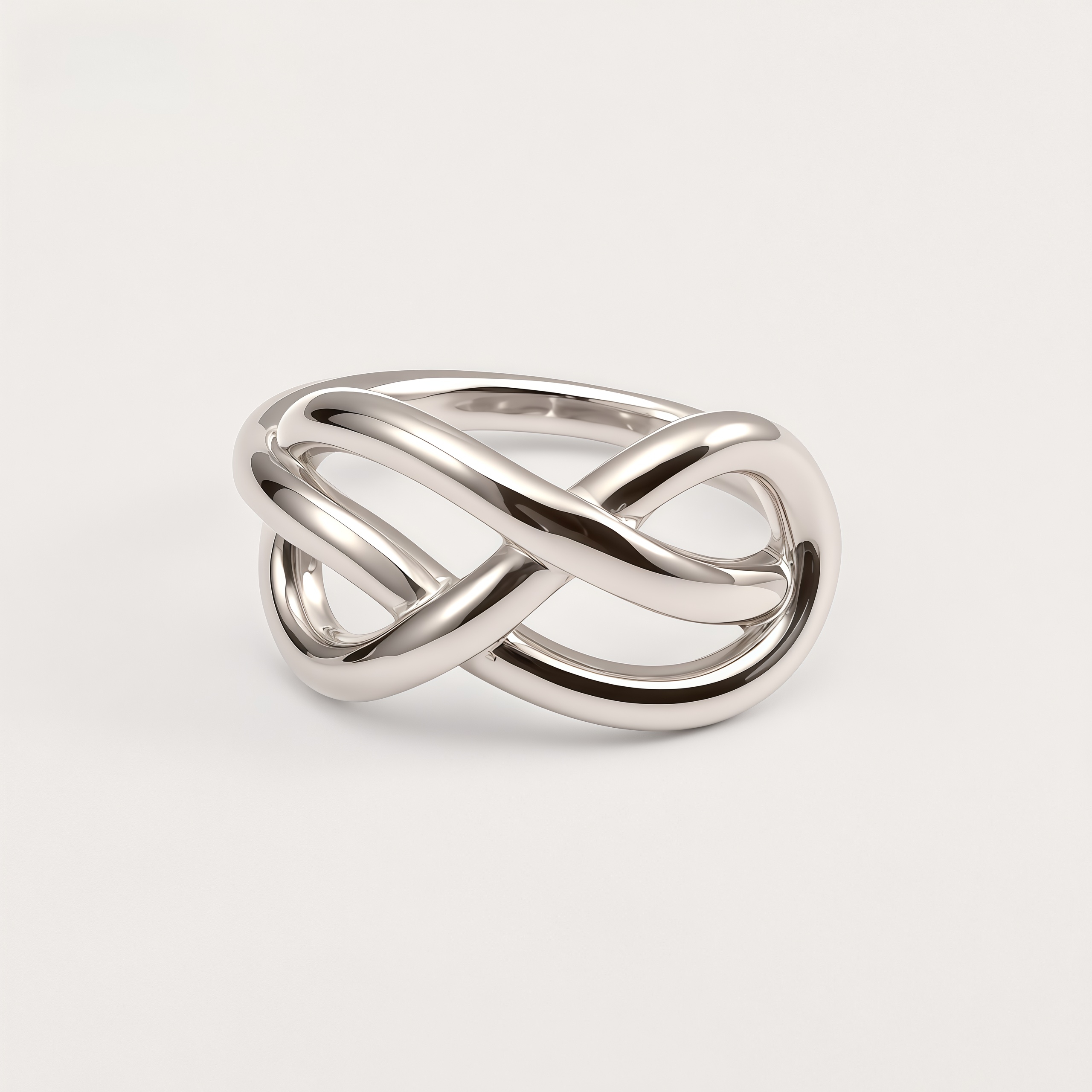 Unique Intertwined Knot Design Stainless Steel Ring for Women | G003801
